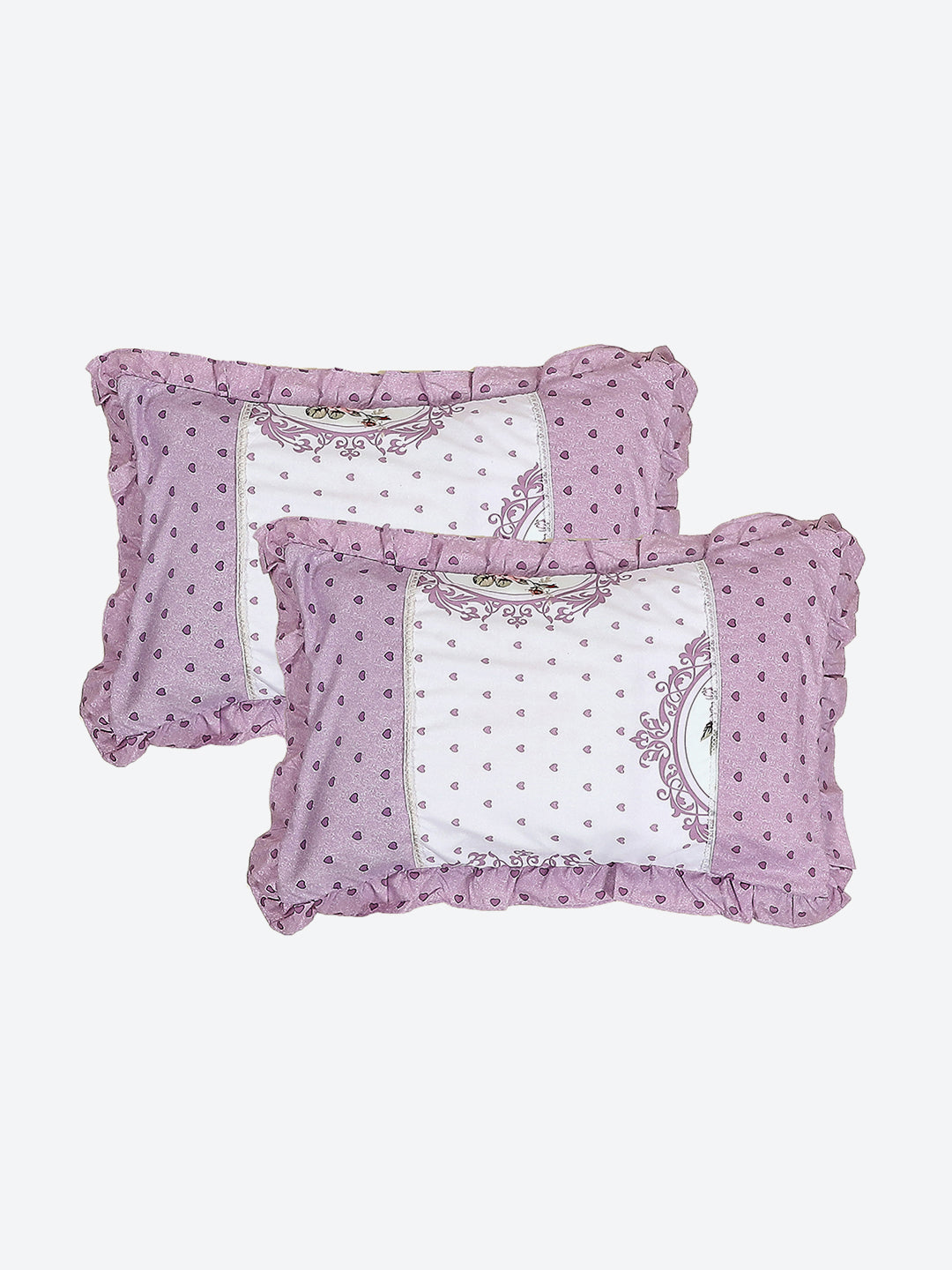 130 GSM Polyester Double Bed 1 Bedsheet with 2 Pillow Covers (Vibrant)