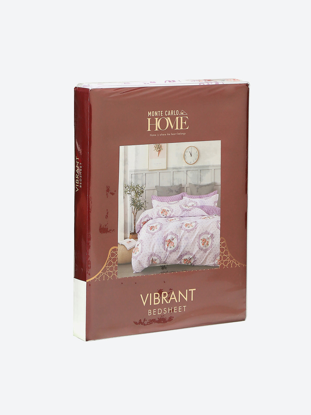 130 GSM Polyester Double Bed 1 Bedsheet with 2 Pillow Covers (Vibrant)