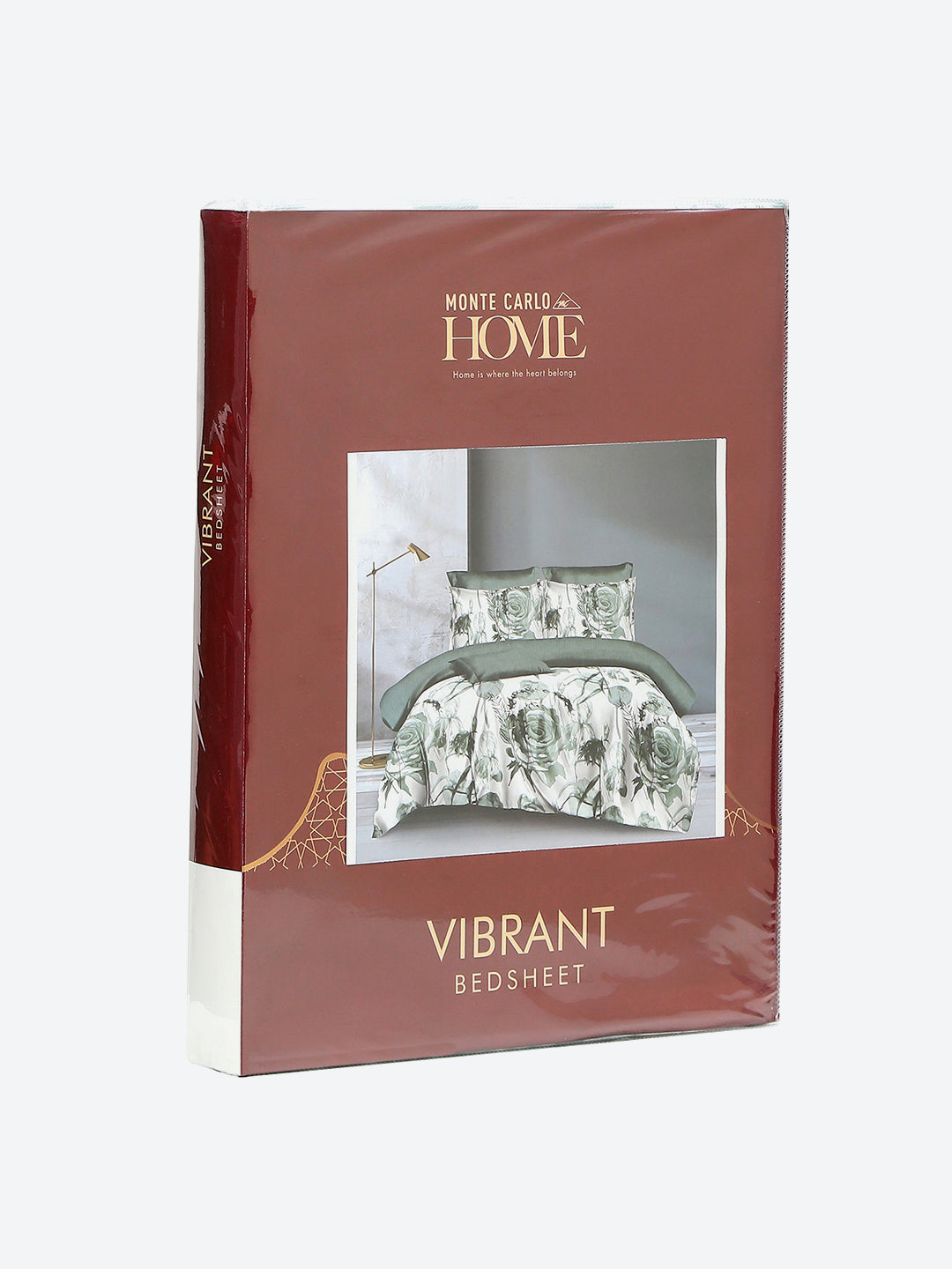 130 GSM Polyester Double Bed 1 Bedsheet with 2 Pillow Covers (Vibrant)