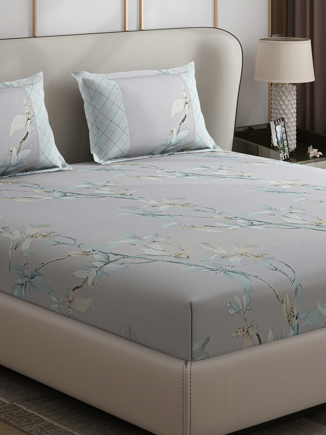 130 GSM Polyester Double Bed 1 Bedsheet with 2 Pillow Covers (Vibrant)