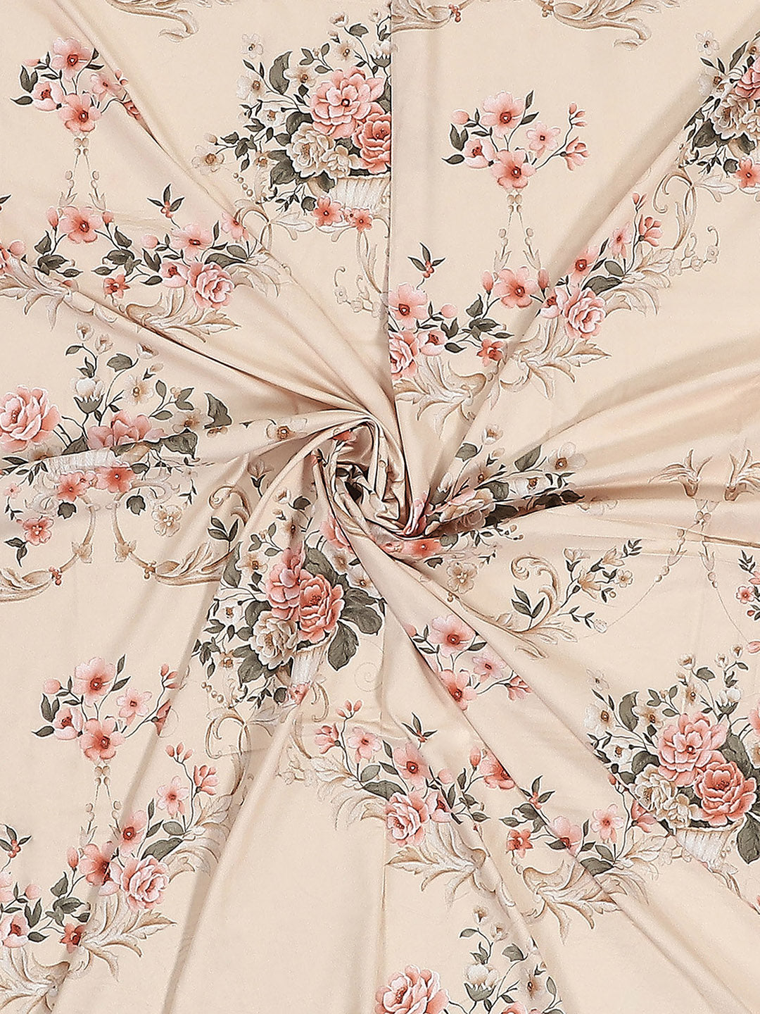 130 GSM Polyester Double Bed 1 Bedsheet with 2 Pillow Covers (Vibrant)