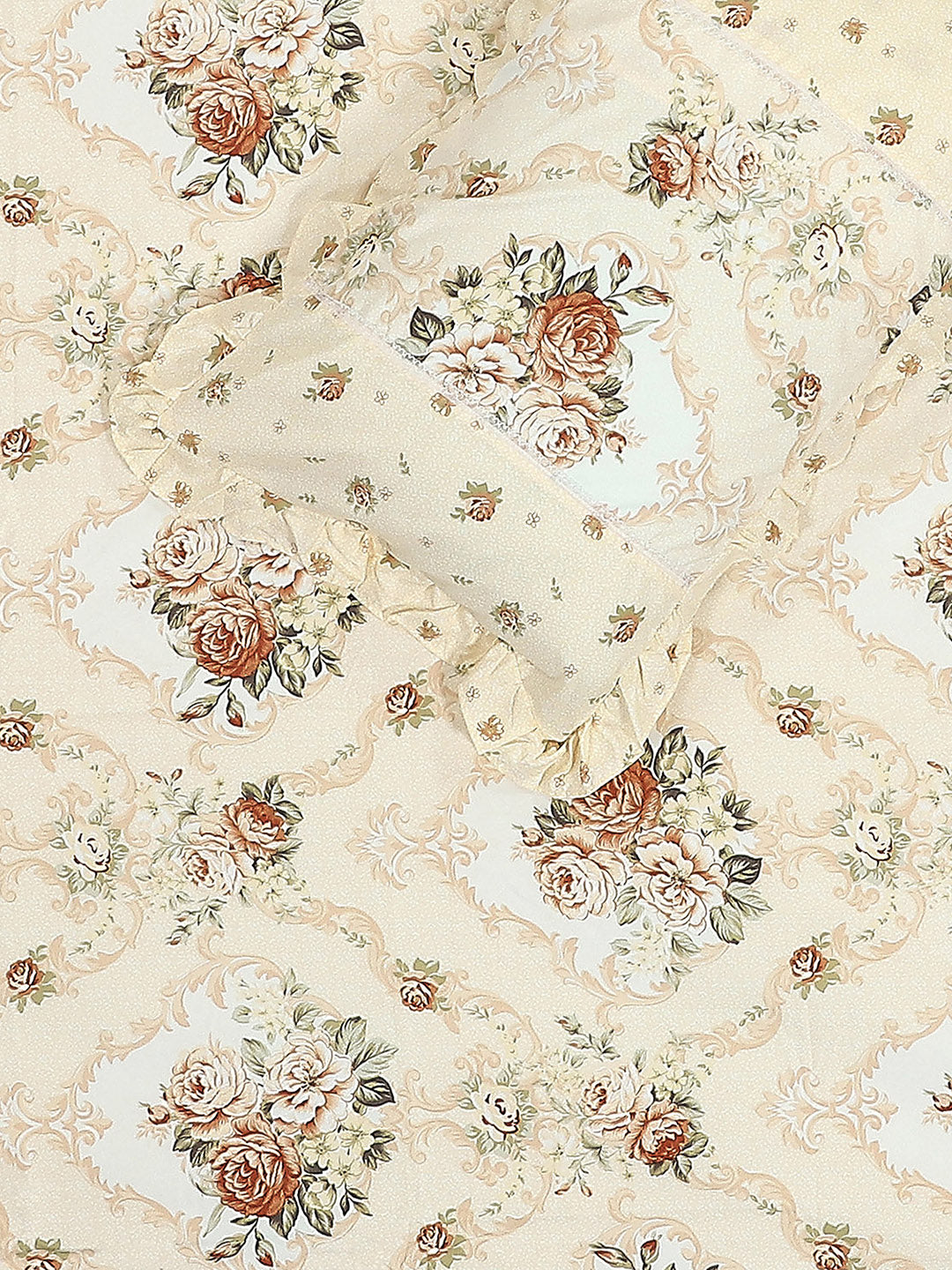 130 GSM Polyester Double Bed 1 Bedsheet with 2 Pillow Covers (Vibrant)