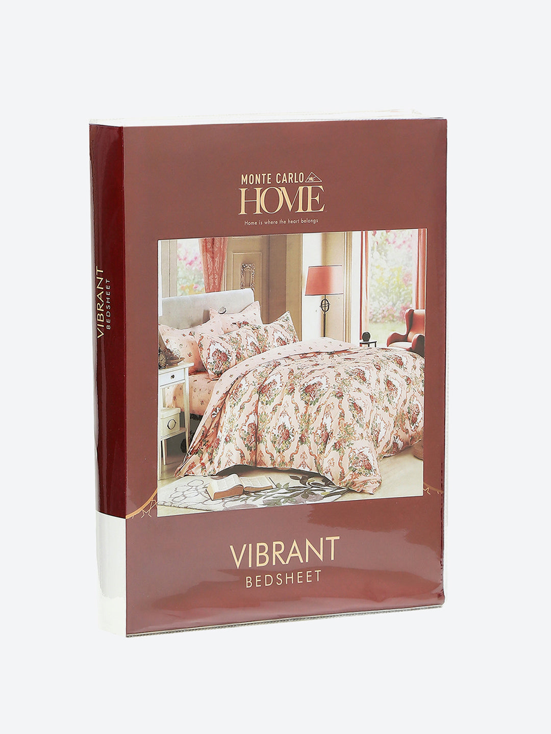 130 GSM Polyester Double Bed 1 Bedsheet with 2 Pillow Covers (Vibrant)