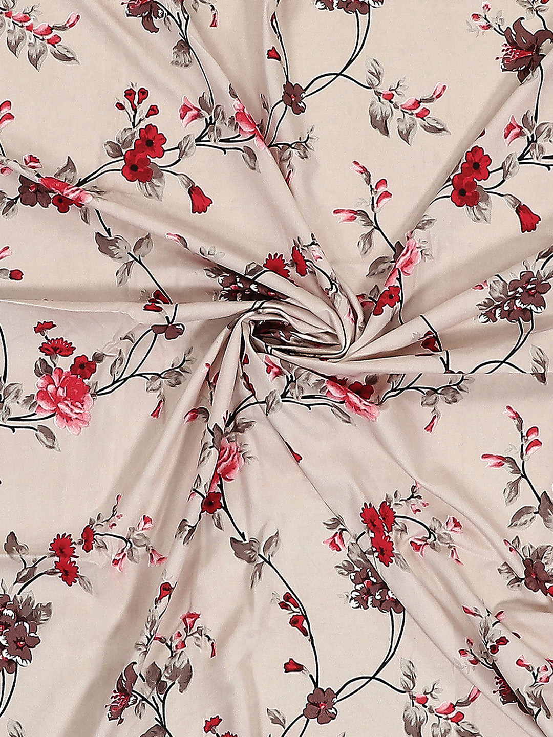 130 GSM Polyester Double Bed 1 Bedsheet with 2 Pillow Covers (Vibrant)