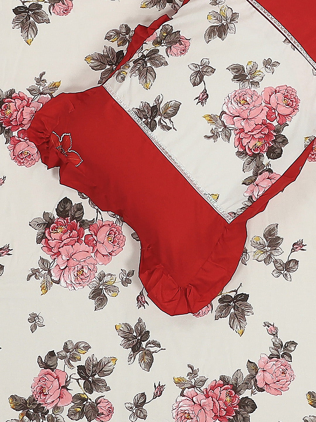 130 GSM Polyester Double Bed 1 Bedsheet with 2 Pillow Covers (Vibrant)