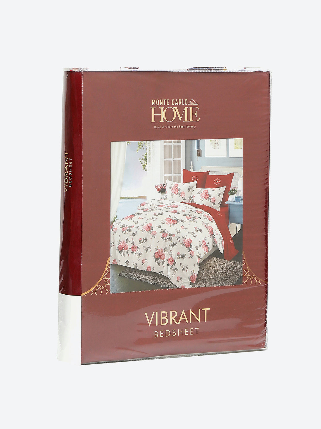 130 GSM Polyester Double Bed 1 Bedsheet with 2 Pillow Covers (Vibrant)
