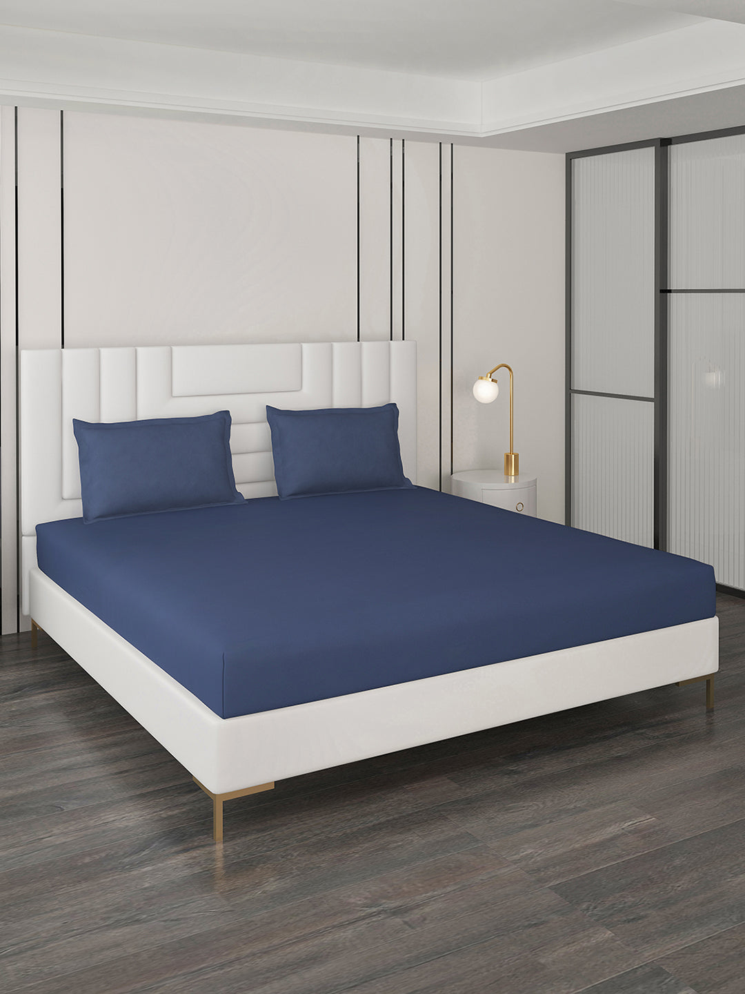 400 TC Cotton Double Bedsheet with 2 Pillow Covers