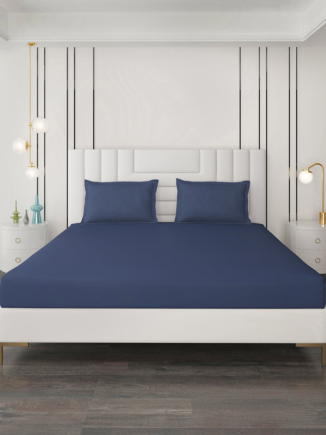 400 TC Cotton Double Bedsheet with 2 Pillow Covers