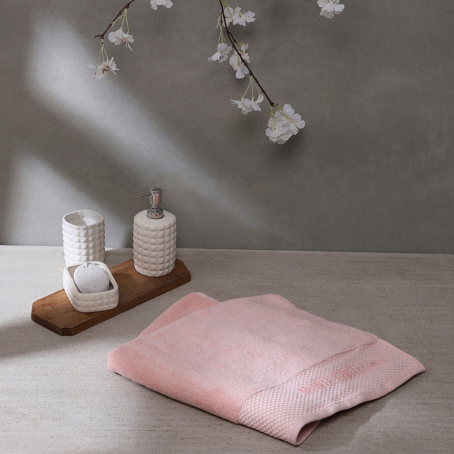 Pink Cotton 650 GSM Bath Towel