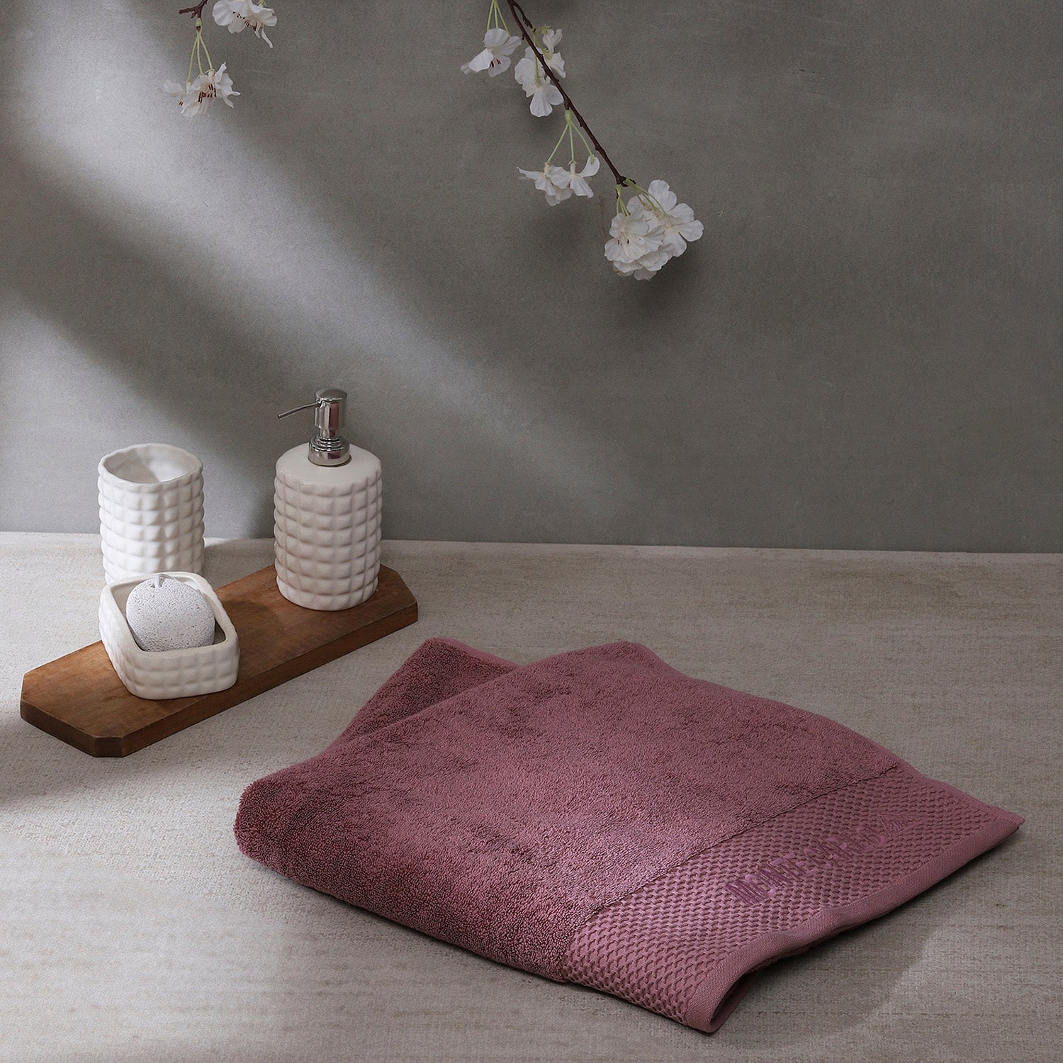 Purple Cotton 650 GSM Bath Towel