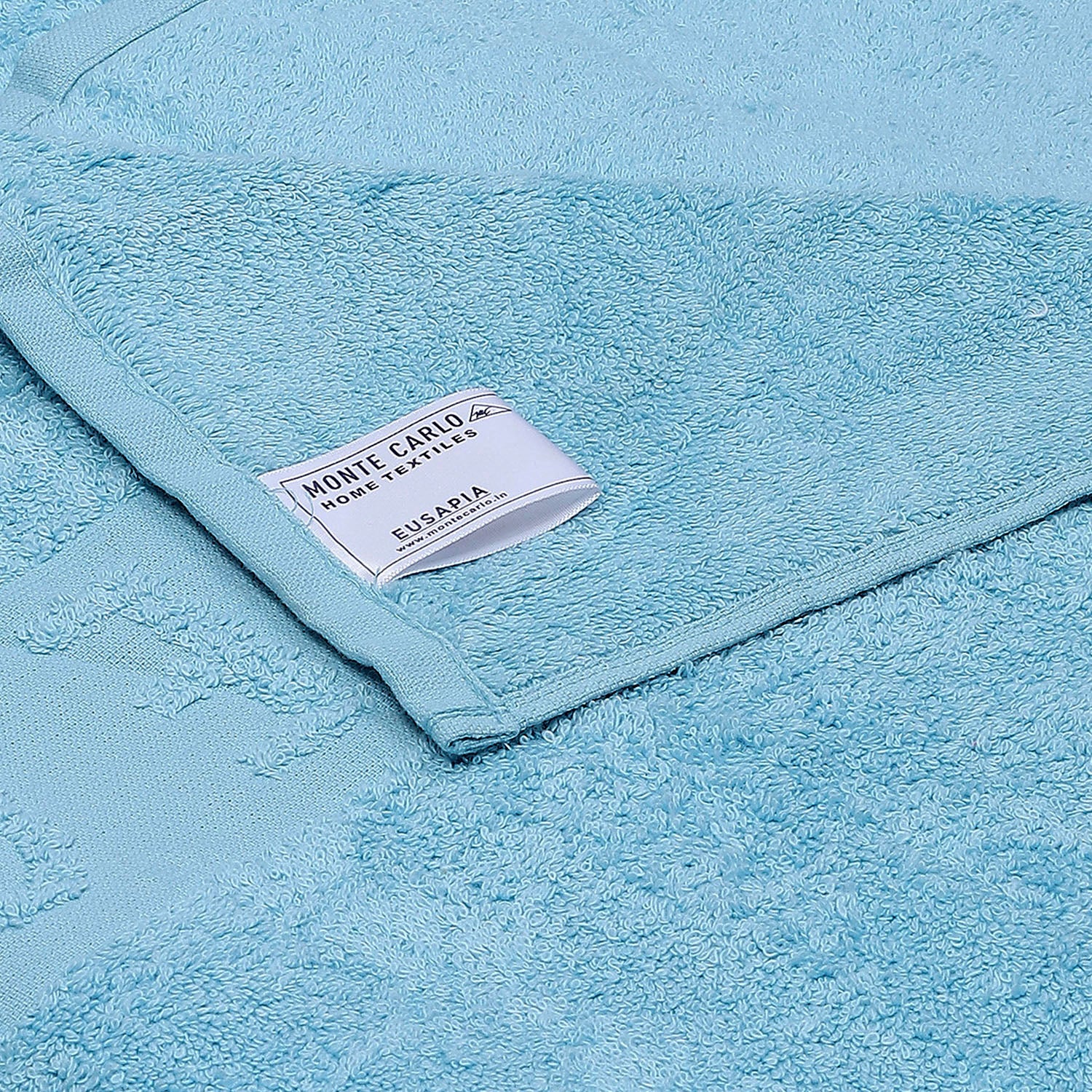 Blue Cotton 525 GSM Bath Towel