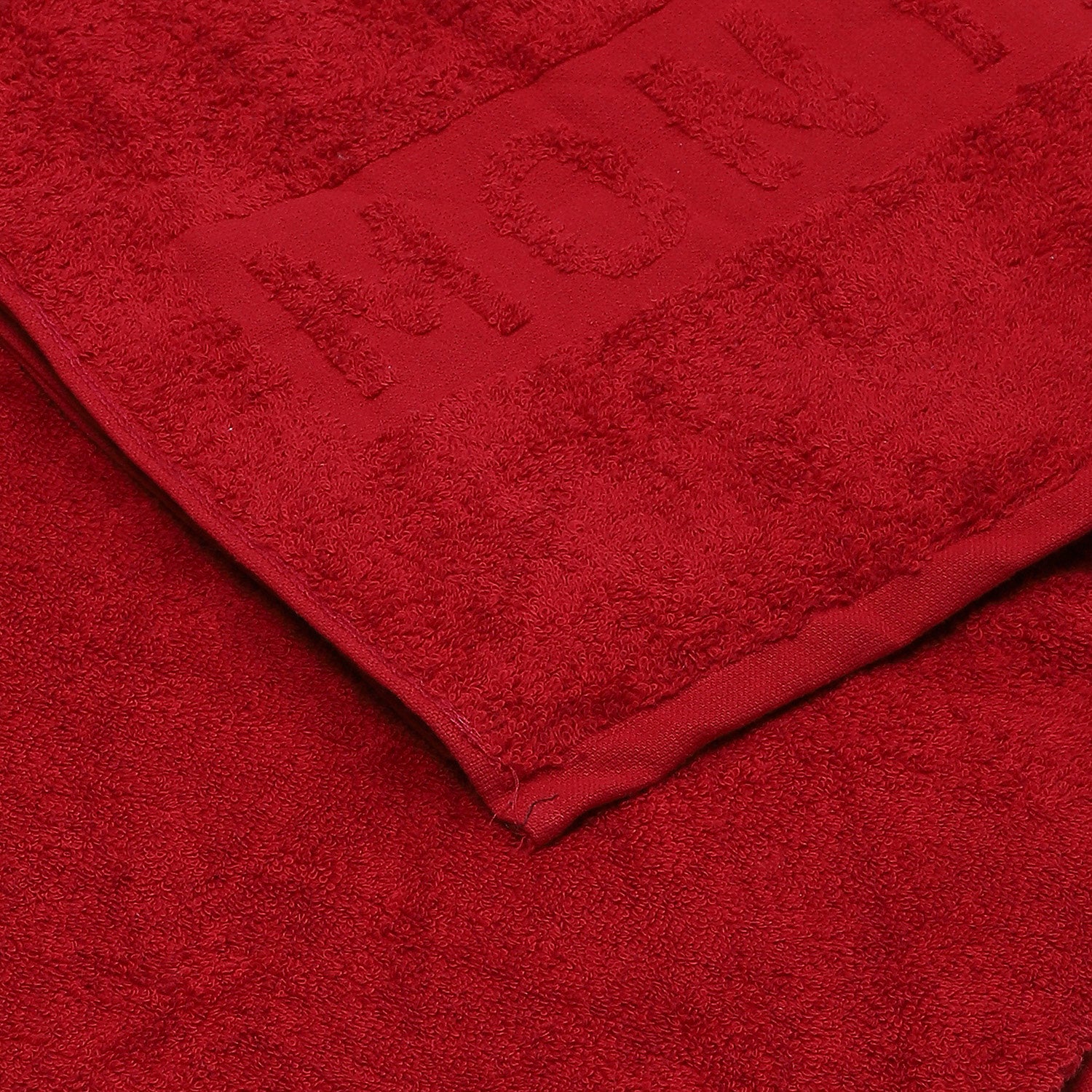 Red Cotton 525 GSM Bath Towel