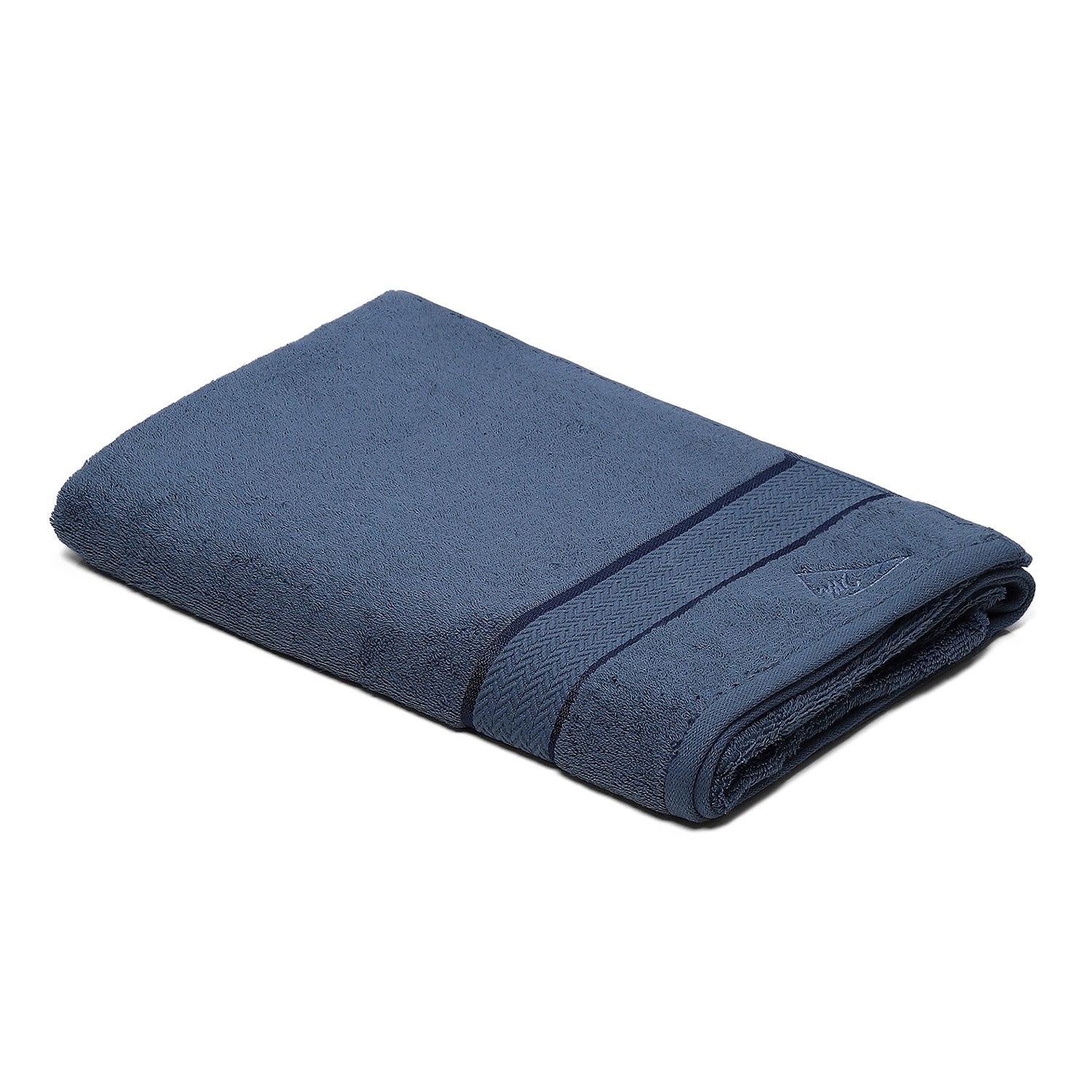 Blue Cotton 450 GSM Bath Towel