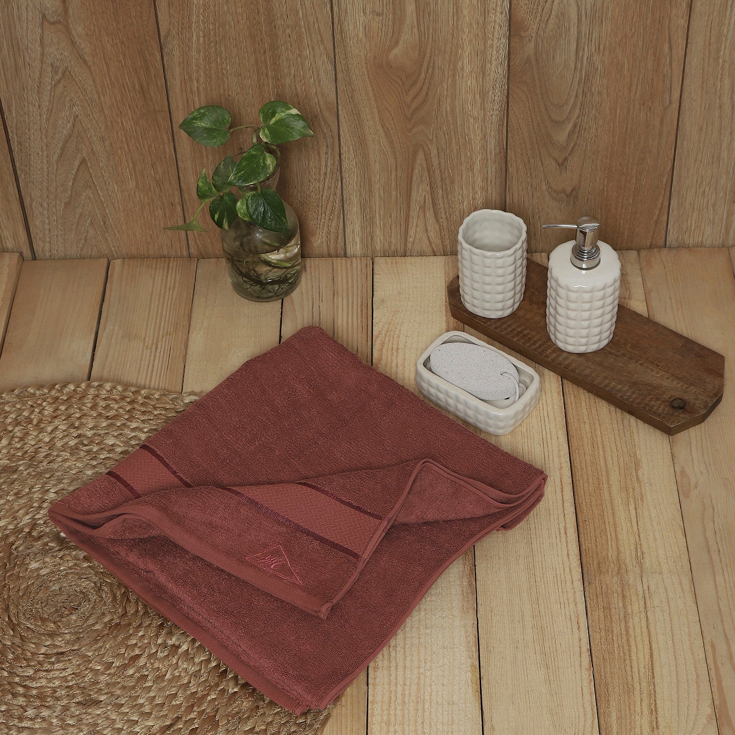 Peach Cotton 450 GSM Bath Towel