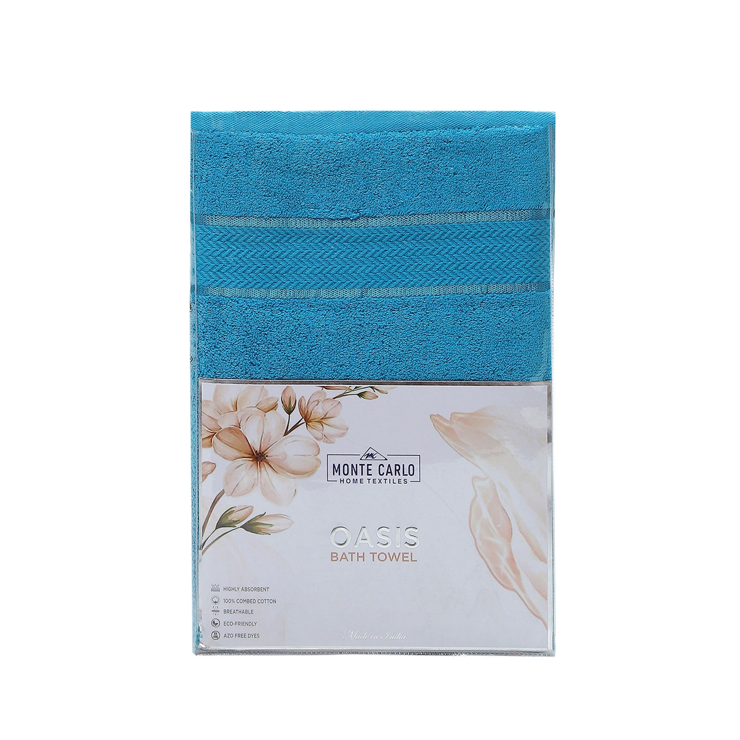 Blue Cotton 450 GSM Bath Towel