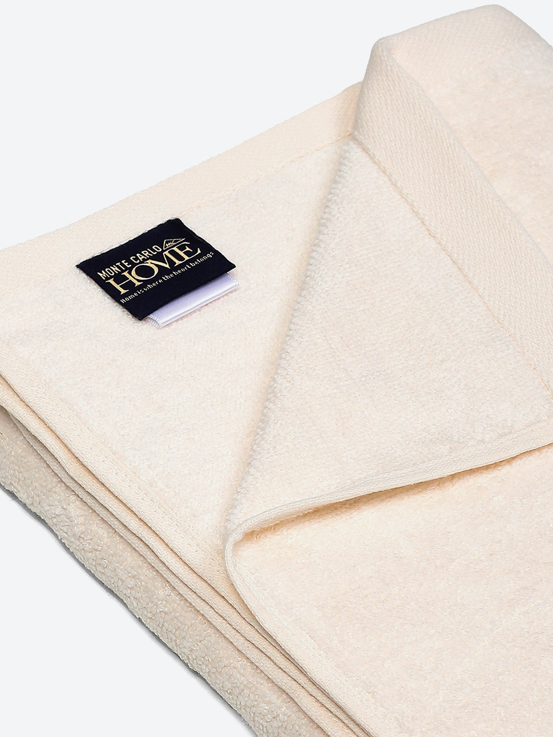 Cream Solid Pure Cotton 350 GSM Bath Towel (Oslo)