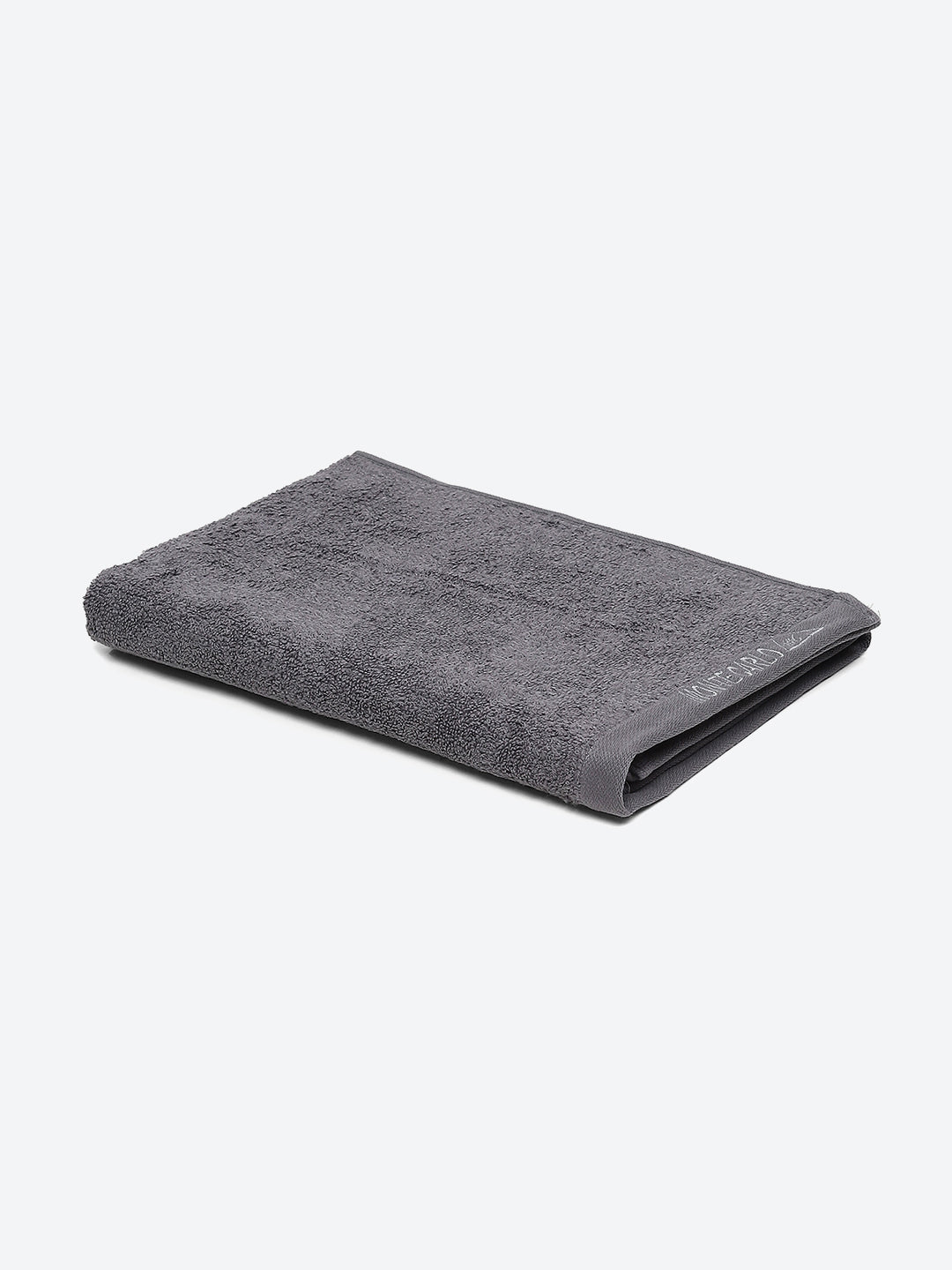 Grey Solid Pure Cotton 350 GSM Bath Towel (Oslo)