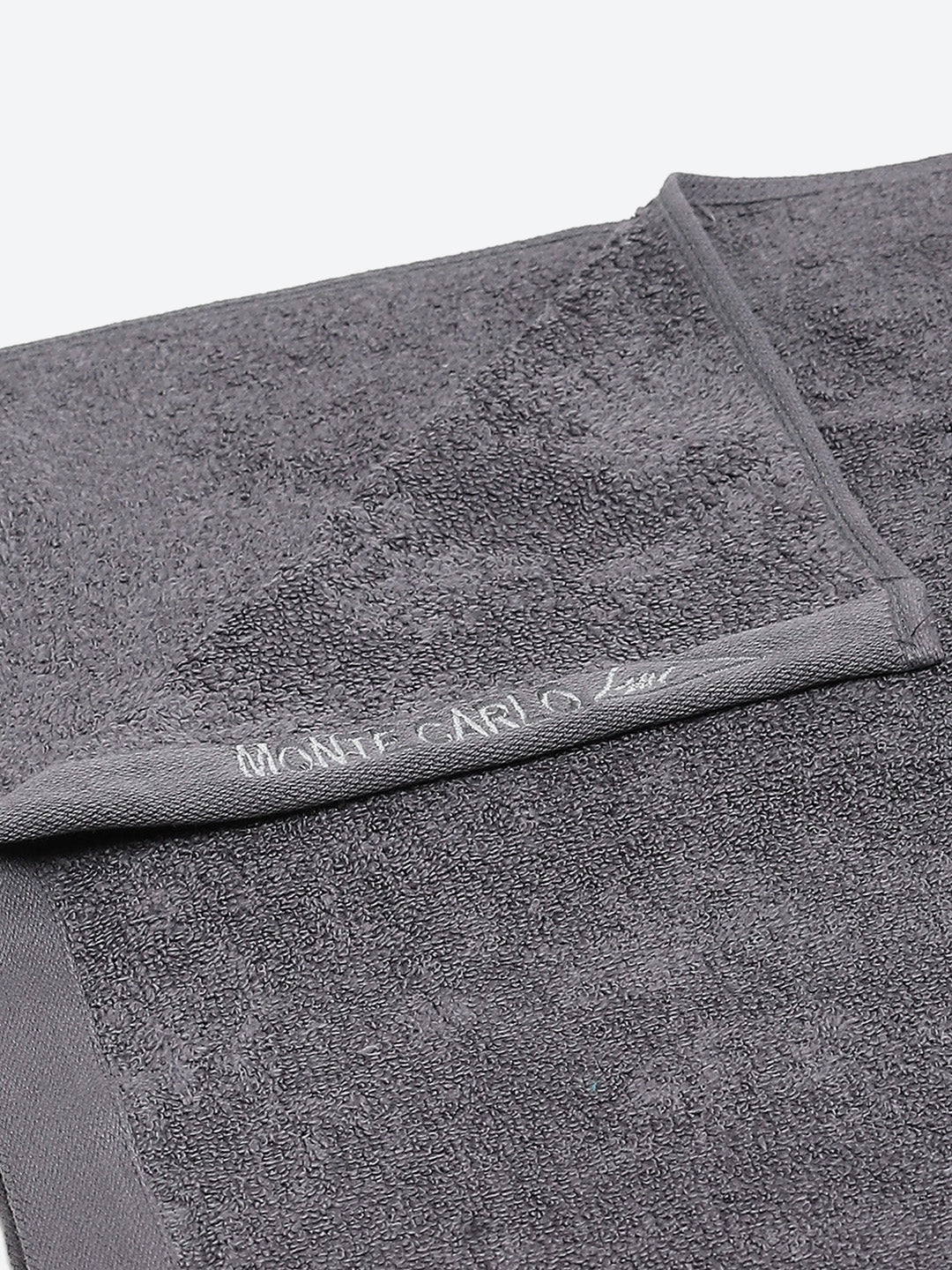 Grey Solid Pure Cotton 350 GSM Bath Towel (Oslo)