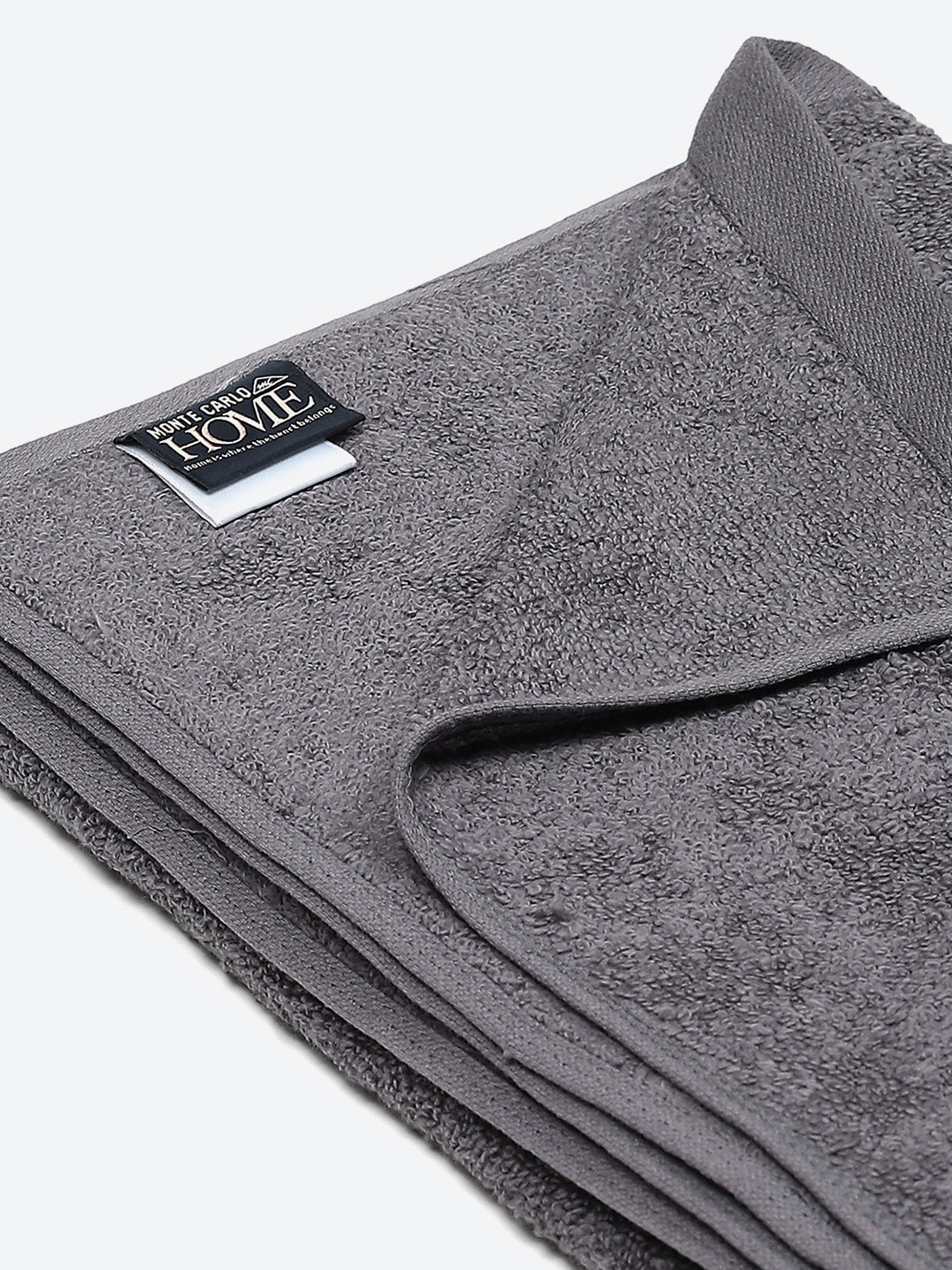 Grey Solid Pure Cotton 350 GSM Bath Towel (Oslo)