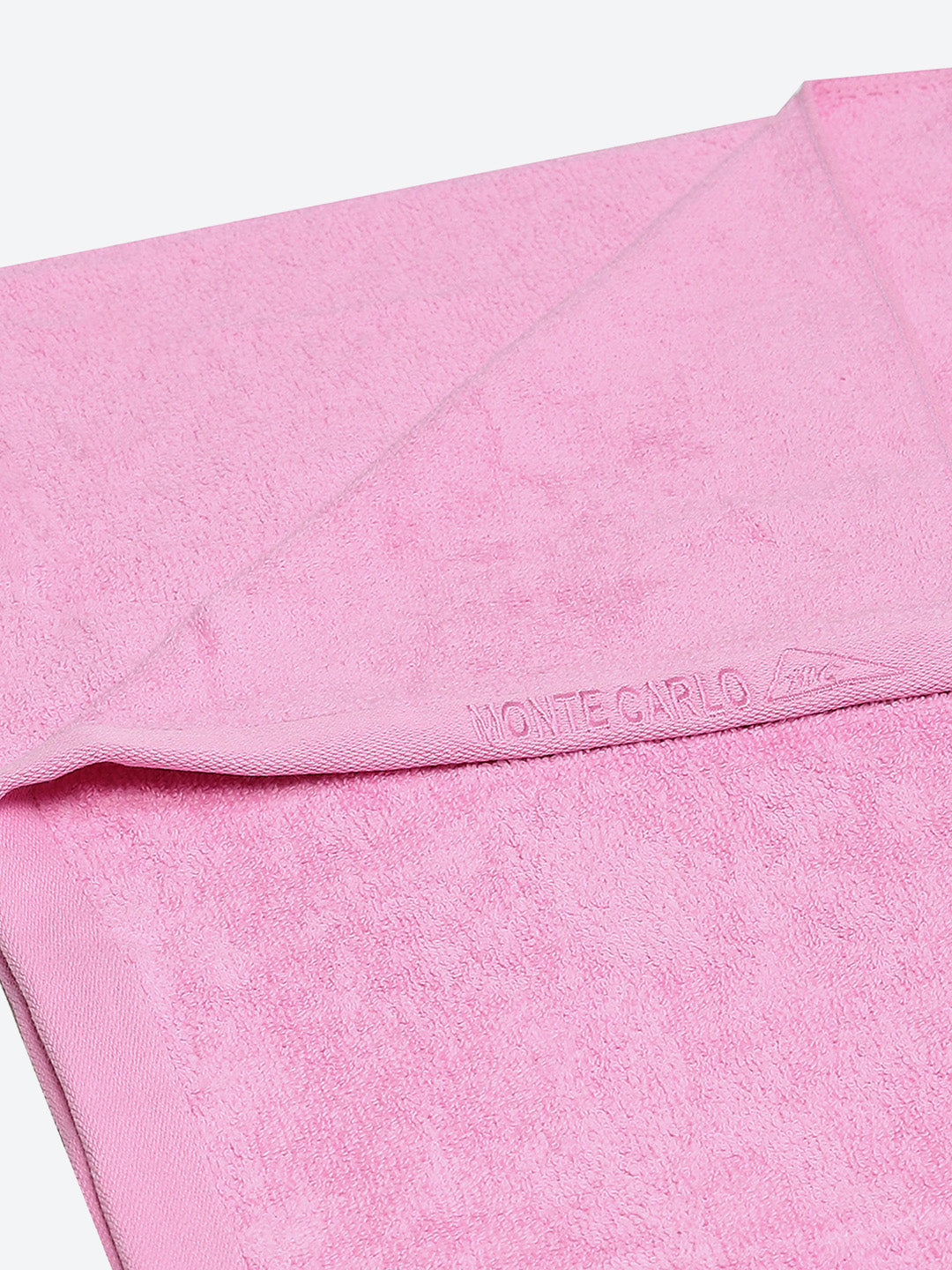 Pink Solid Pure Cotton 350 GSM Bath Towel (Oslo)