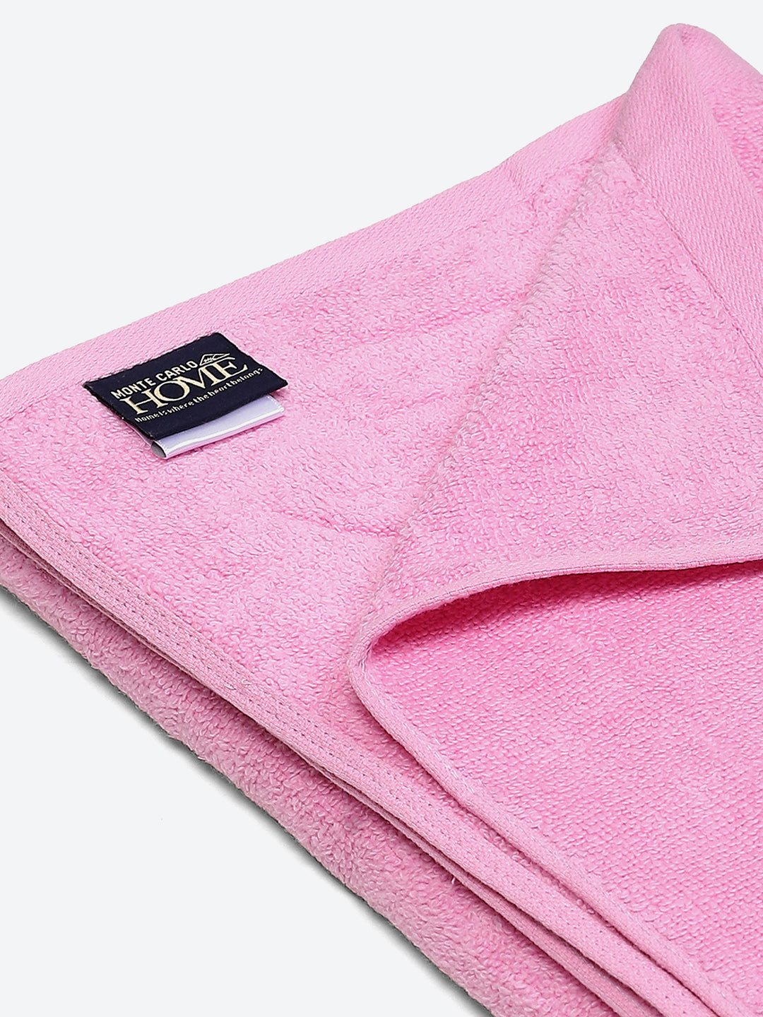 Pink Solid Pure Cotton 350 GSM Bath Towel (Oslo)