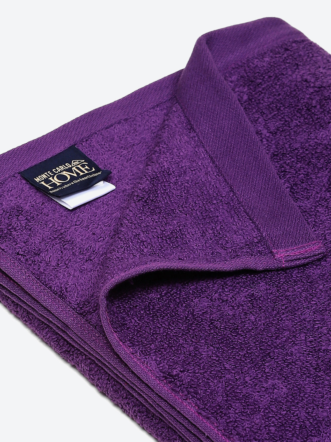 Purple Solid Pure Cotton 350 GSM Bath Towel (Oslo)