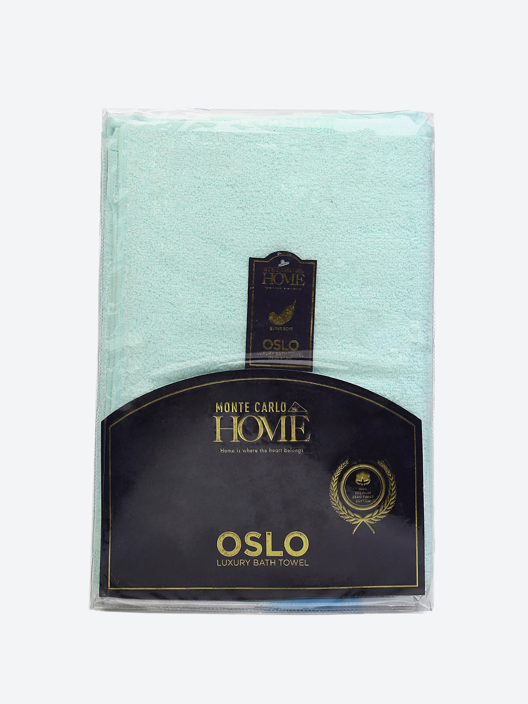 Sea Green Solid Pure Cotton 350 GSM Bath Towel (Oslo)