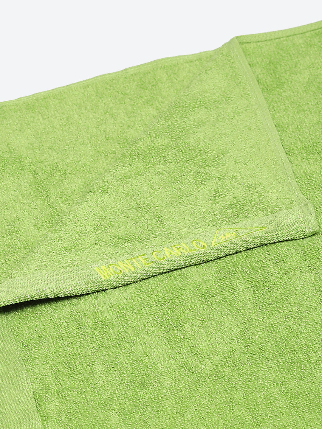 Green Solid Pure Cotton 350 GSM Bath Towel (Oslo)