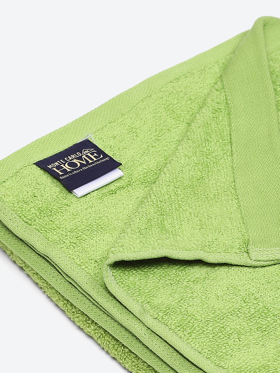 Green Solid Pure Cotton 350 GSM Bath Towel (Oslo)