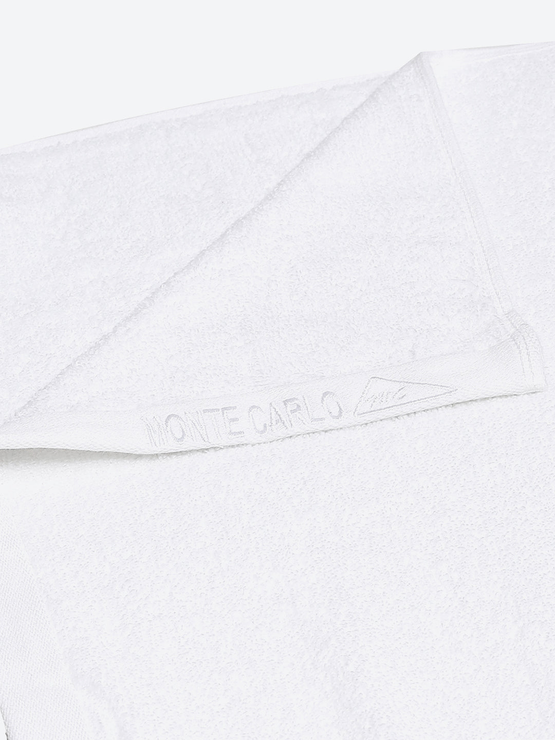 White Solid Pure Cotton 350 GSM Bath Towel (Oslo)