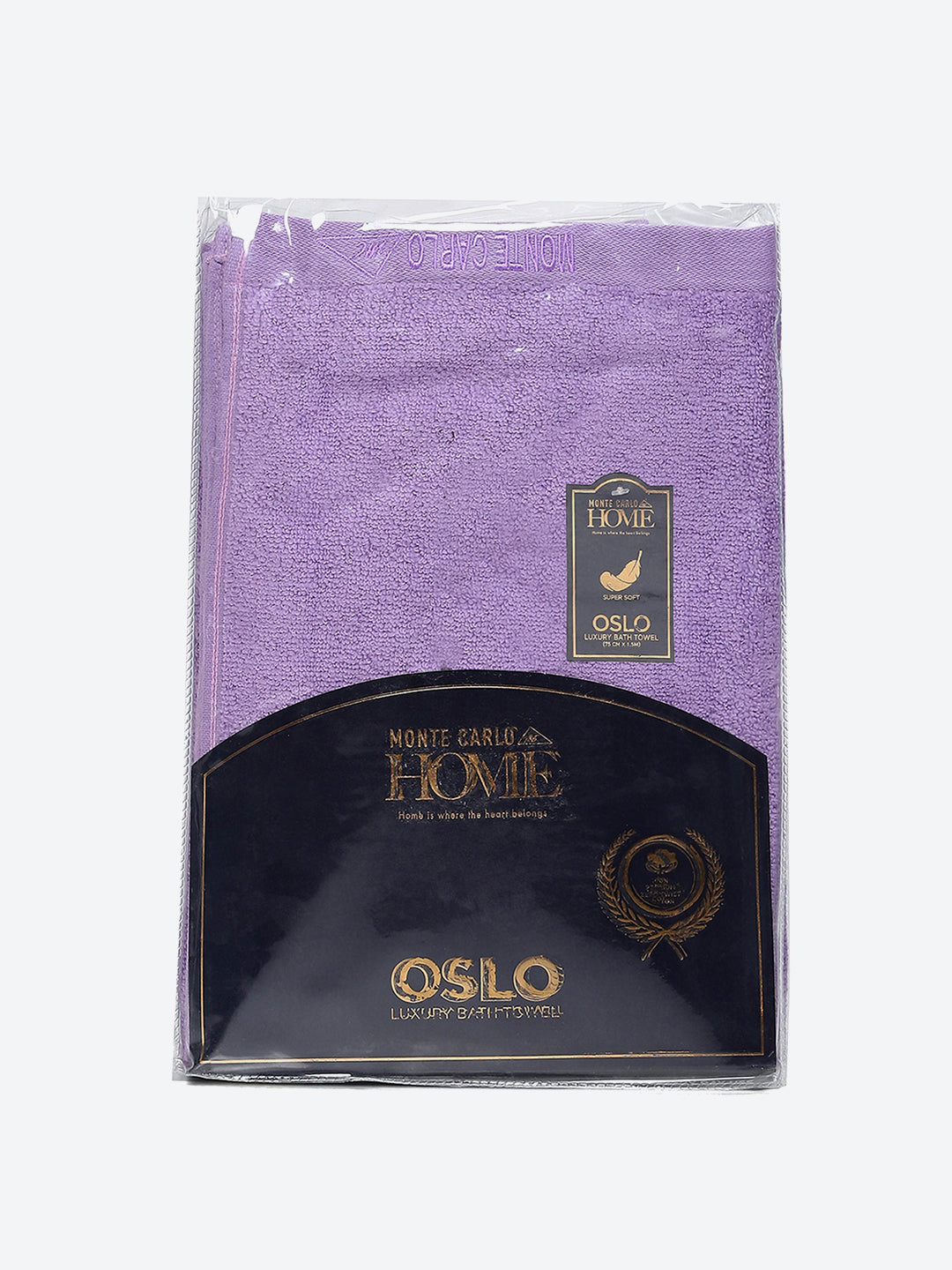 Purple Solid Pure Cotton 350 GSM Bath Towel (Oslo)
