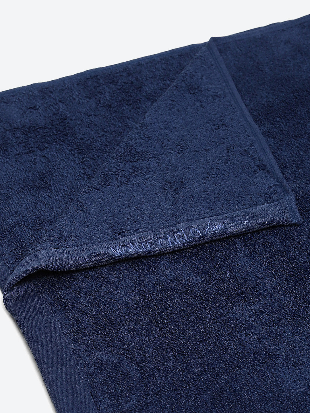 Navy Blue Solid Pure Cotton 350 GSM Bath Towel (Oslo)