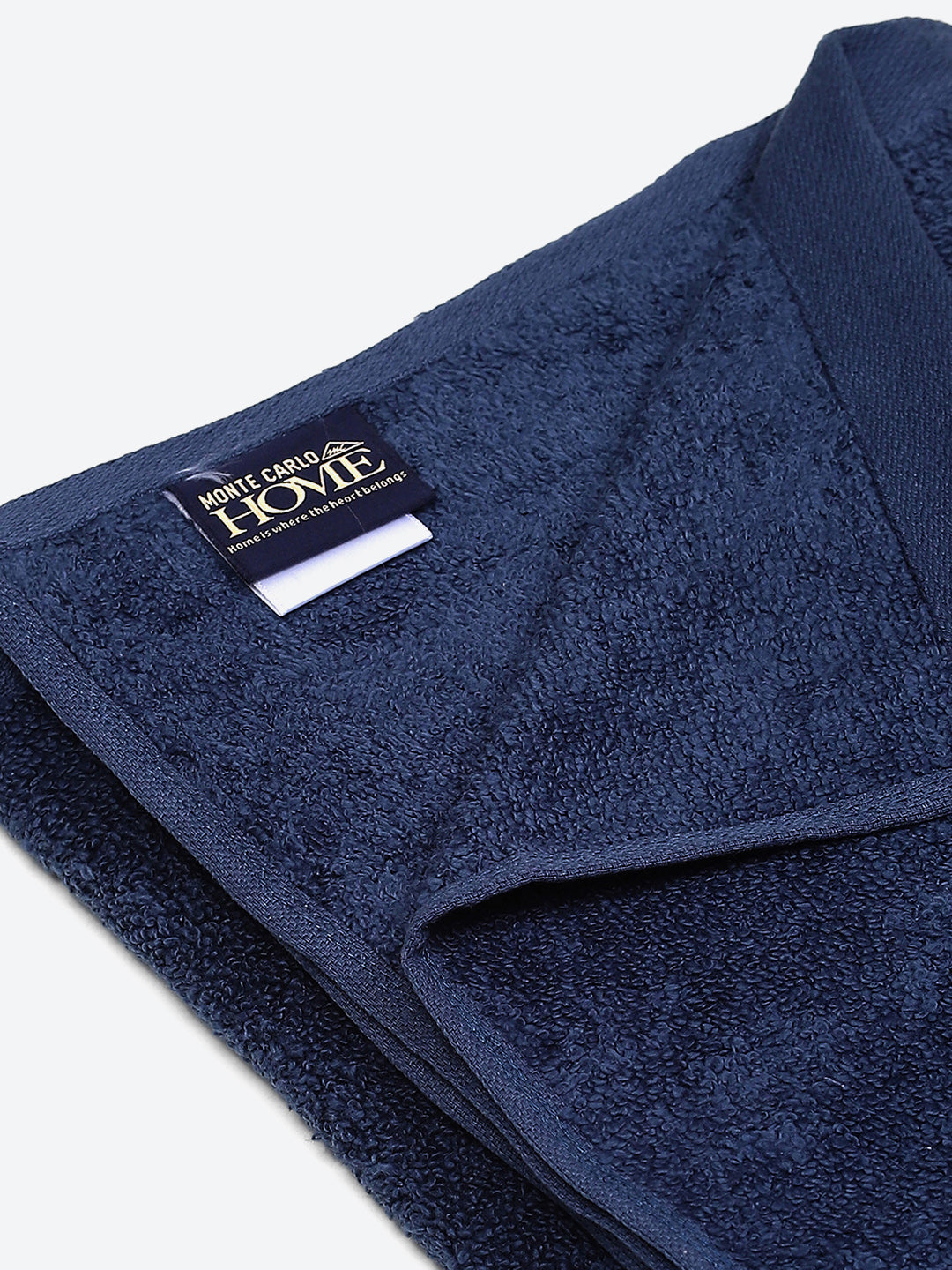 Navy Blue Solid Pure Cotton 350 GSM Bath Towel (Oslo)