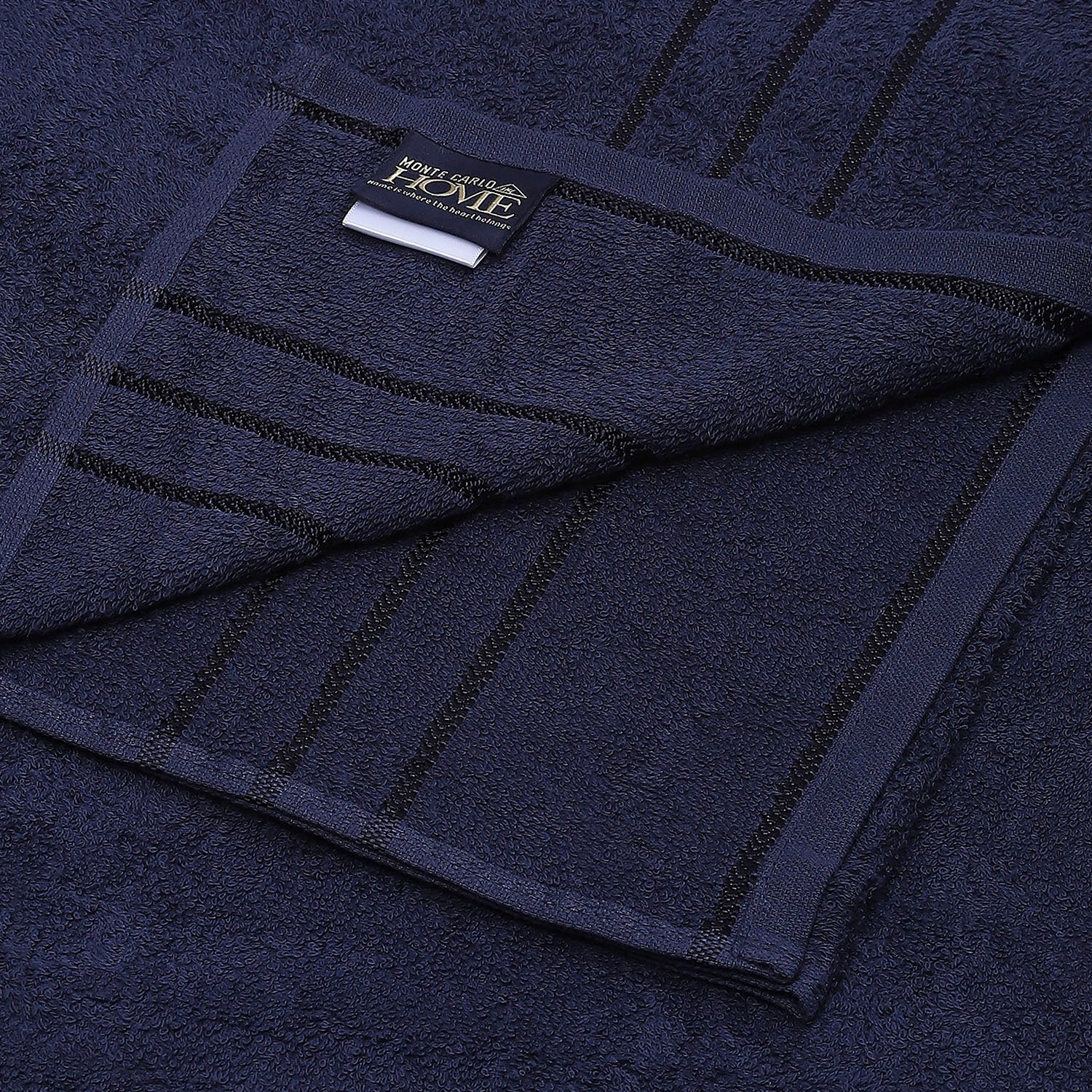 Navy Blue Cotton 350 GSM Bath Towel