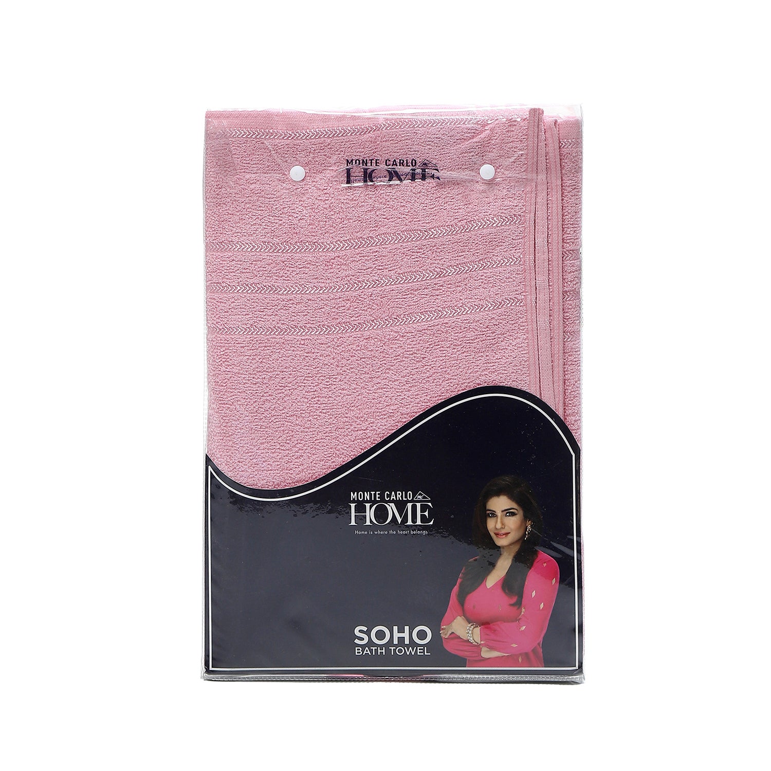 Pink Cotton 350 GSM Bath Towel
