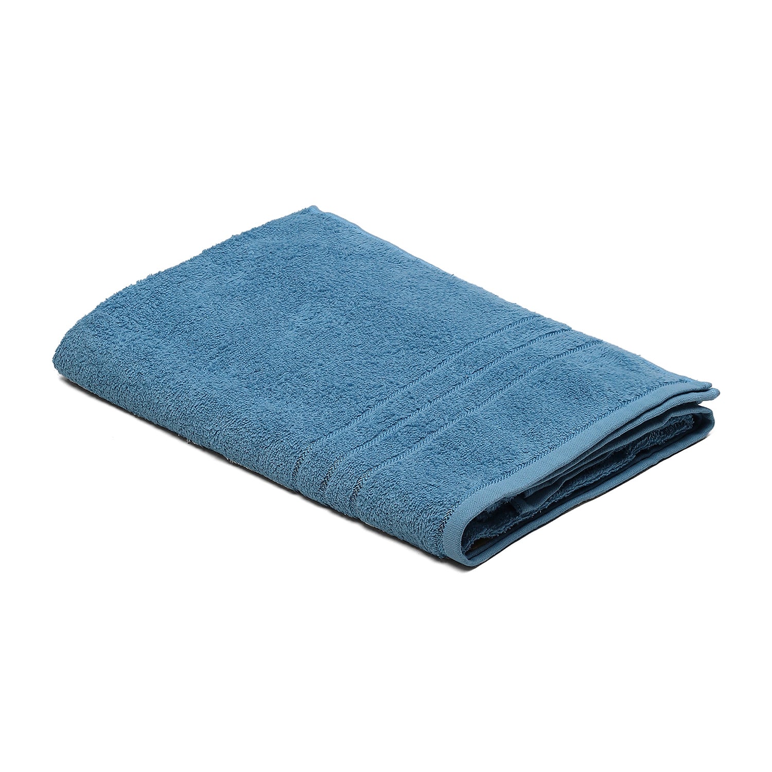 Blue Cotton 350 GSM Bath Towel