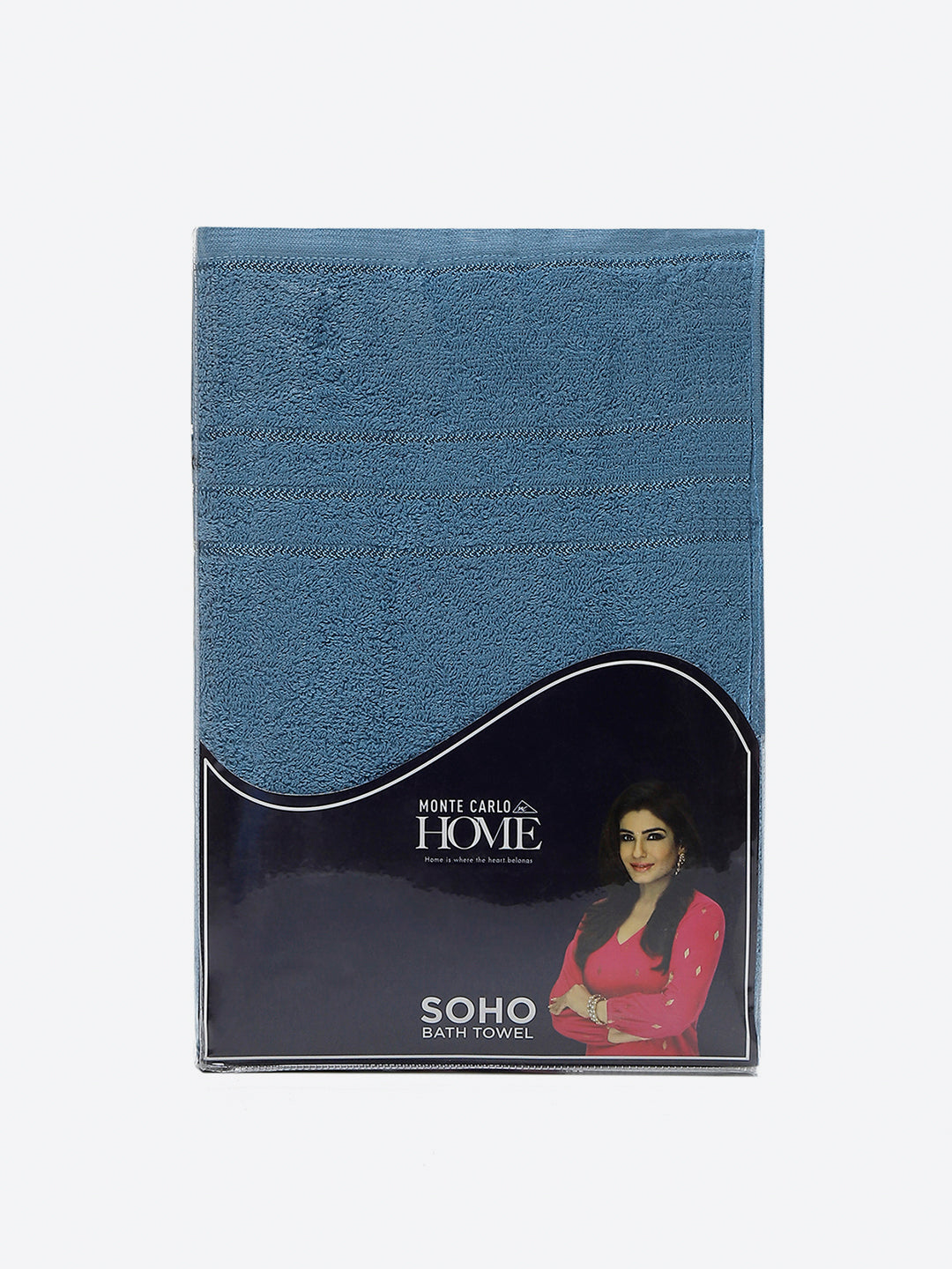 Blue Cotton 350 GSM Bath Towel