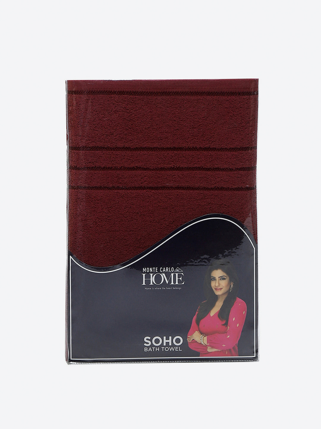 Maroon Cotton 350 GSM Bath Towel