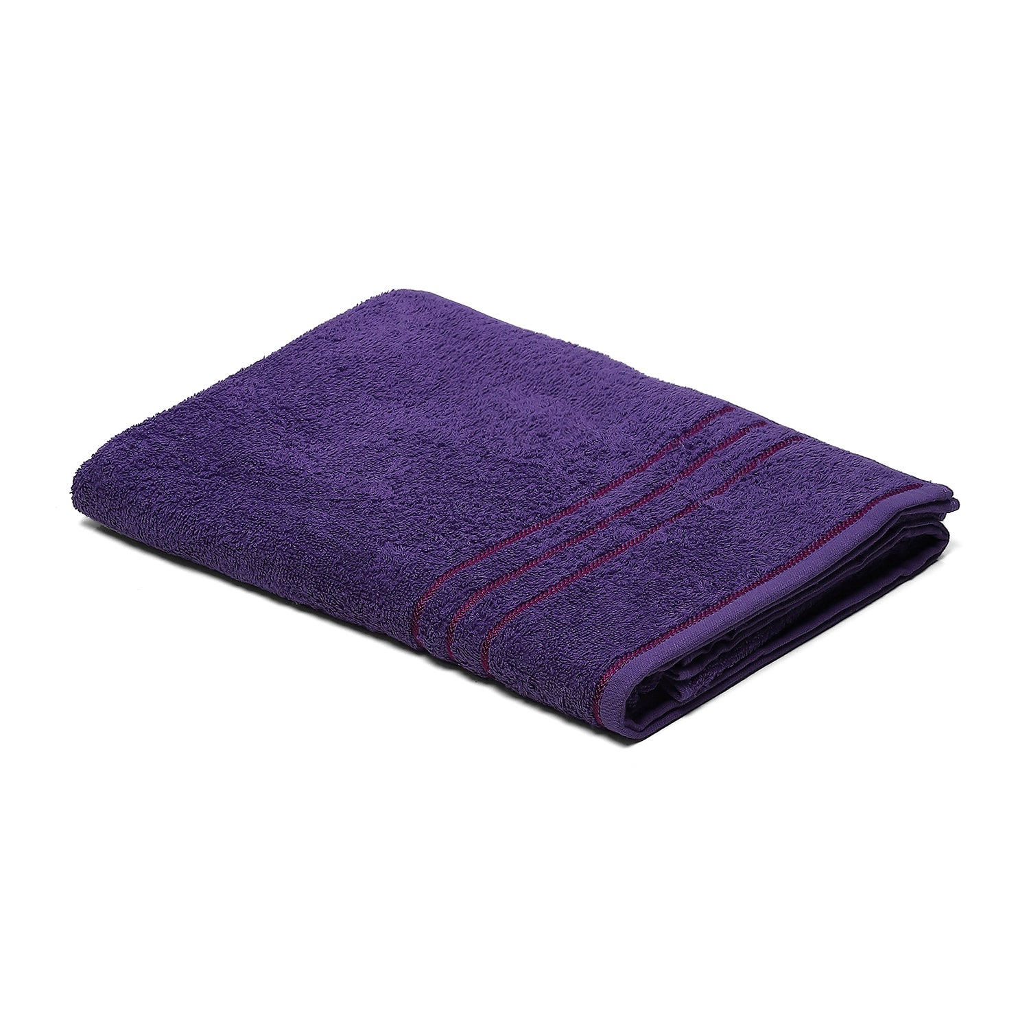 Purple Cotton 350 GSM Bath Towel