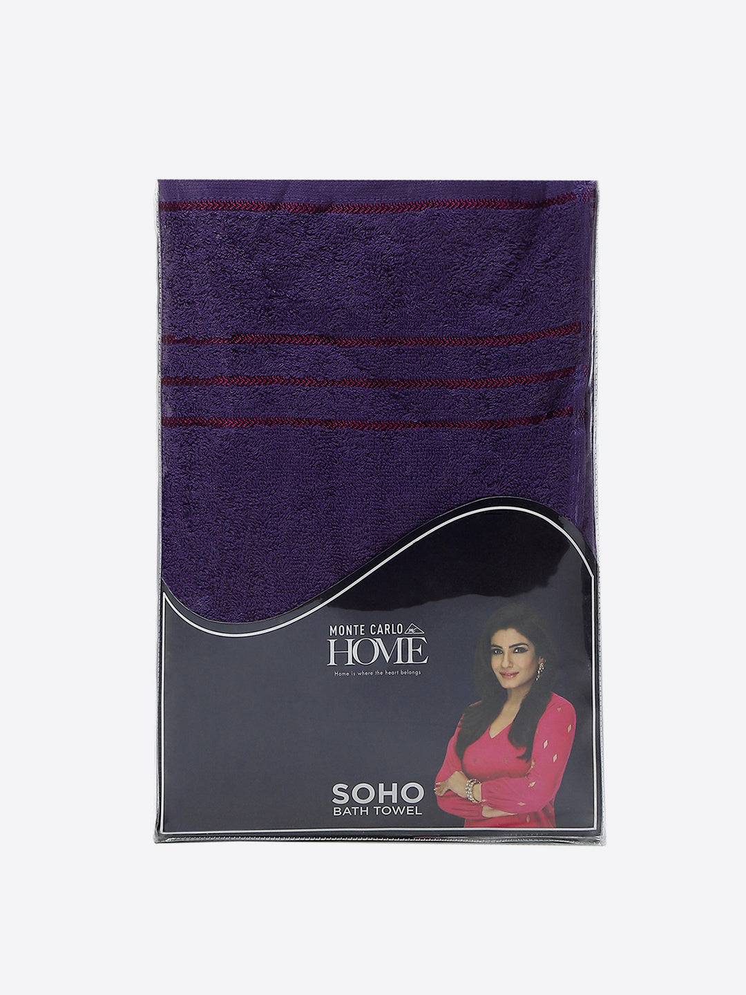 Purple Cotton 350 GSM Bath Towel