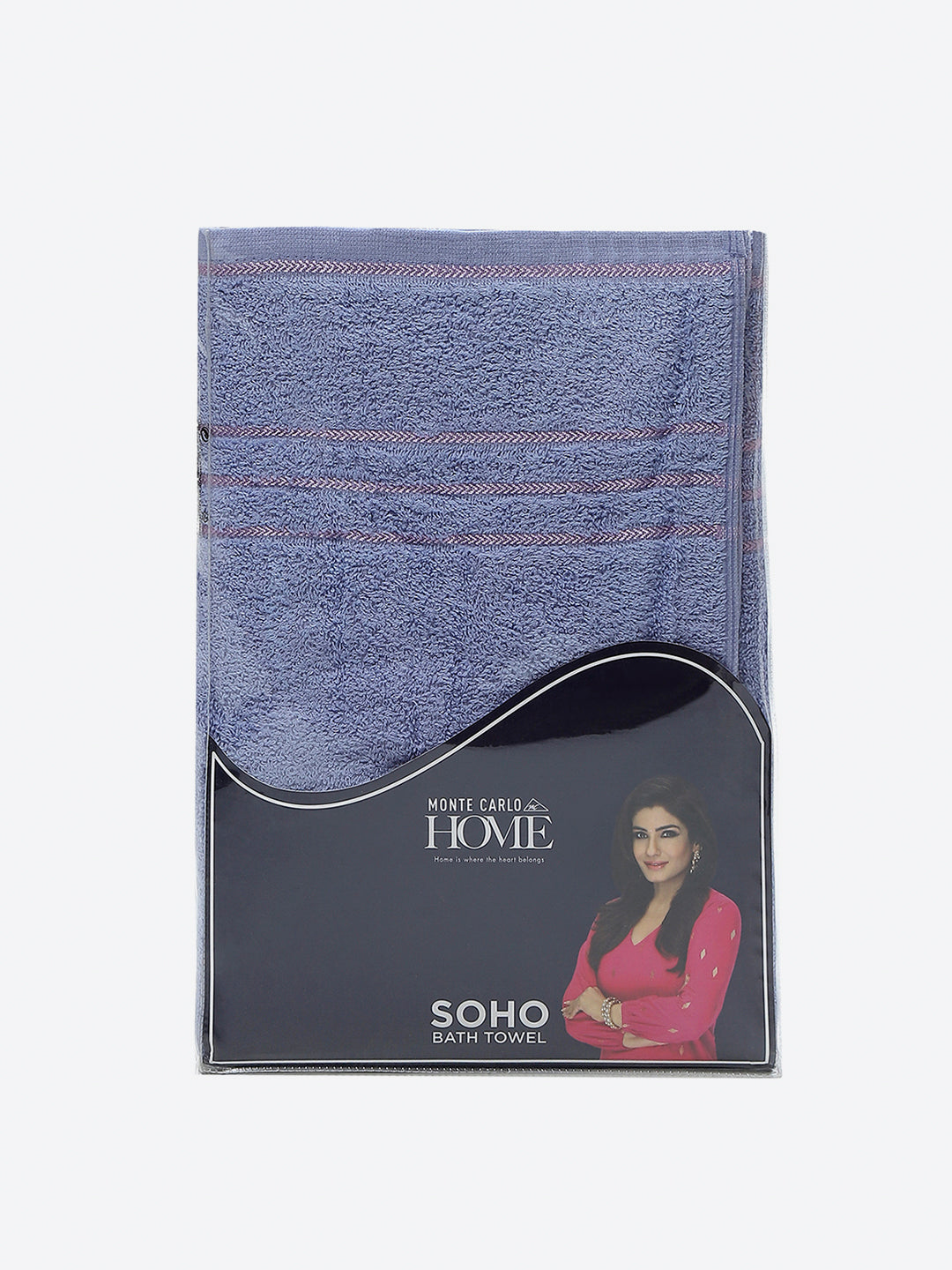 Blue Cotton 350 GSM Bath Towel