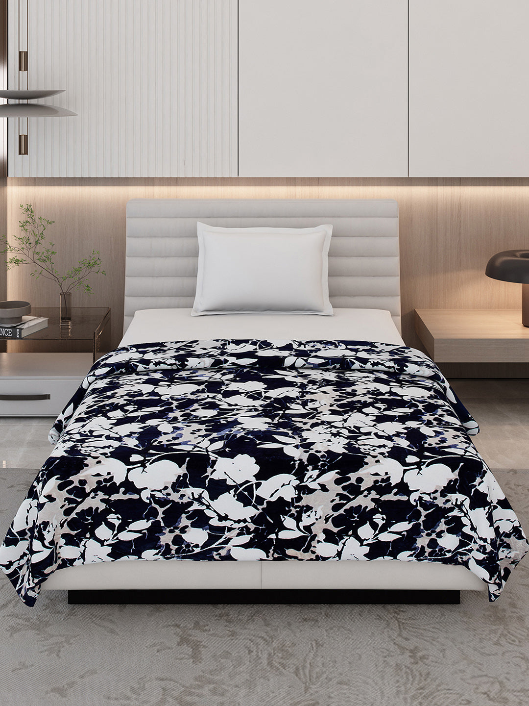 Printed Single Bed 300 GSM Blanket for AC Room - (Blubell)