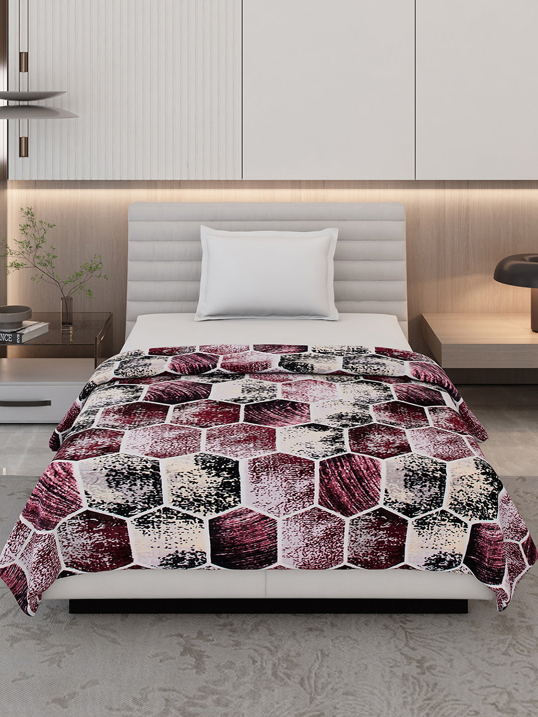 Printed Single Bed 300 GSM Blanket for AC Room - (Blubell)
