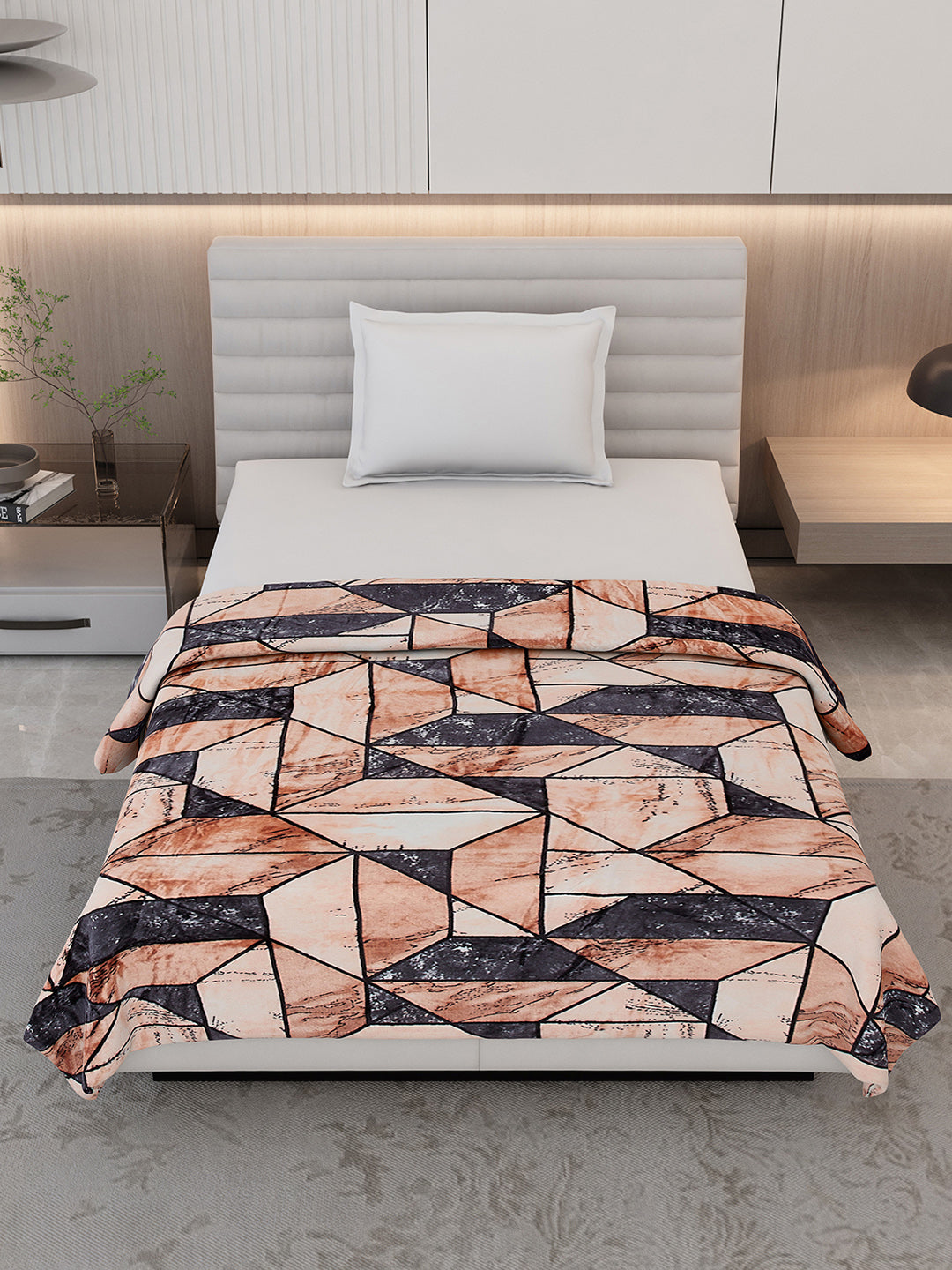 Printed Single Bed 300 GSM Blanket for AC Room - (Blubell)