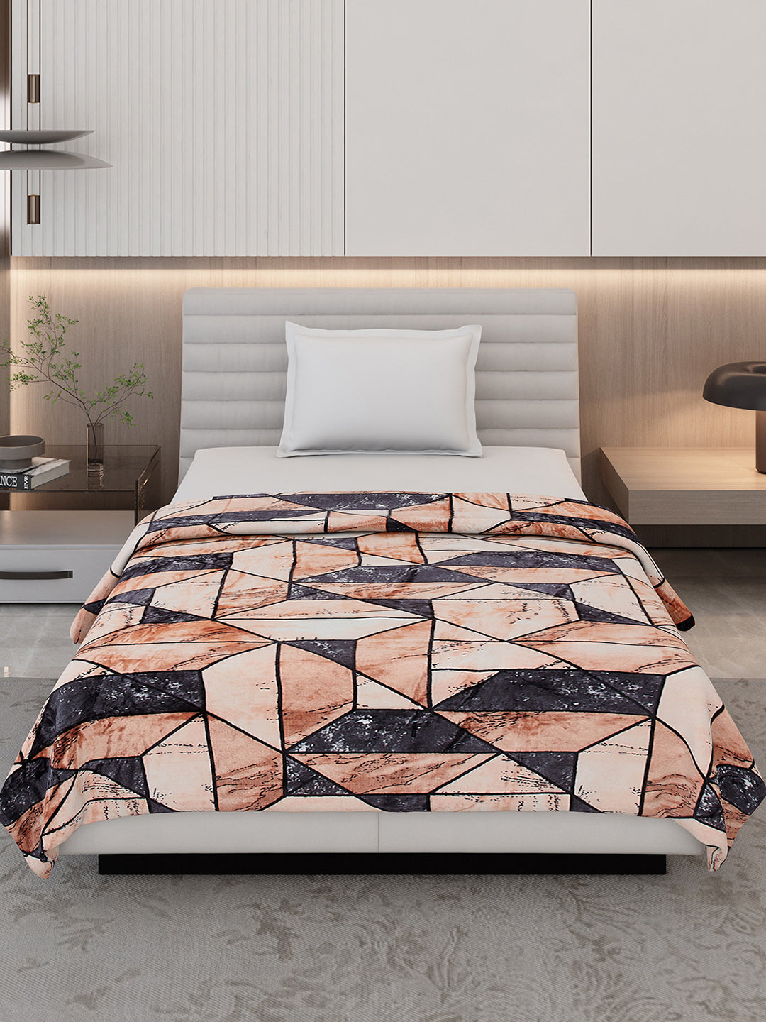 Printed Single Bed 300 GSM Blanket for AC Room - (Blubell)