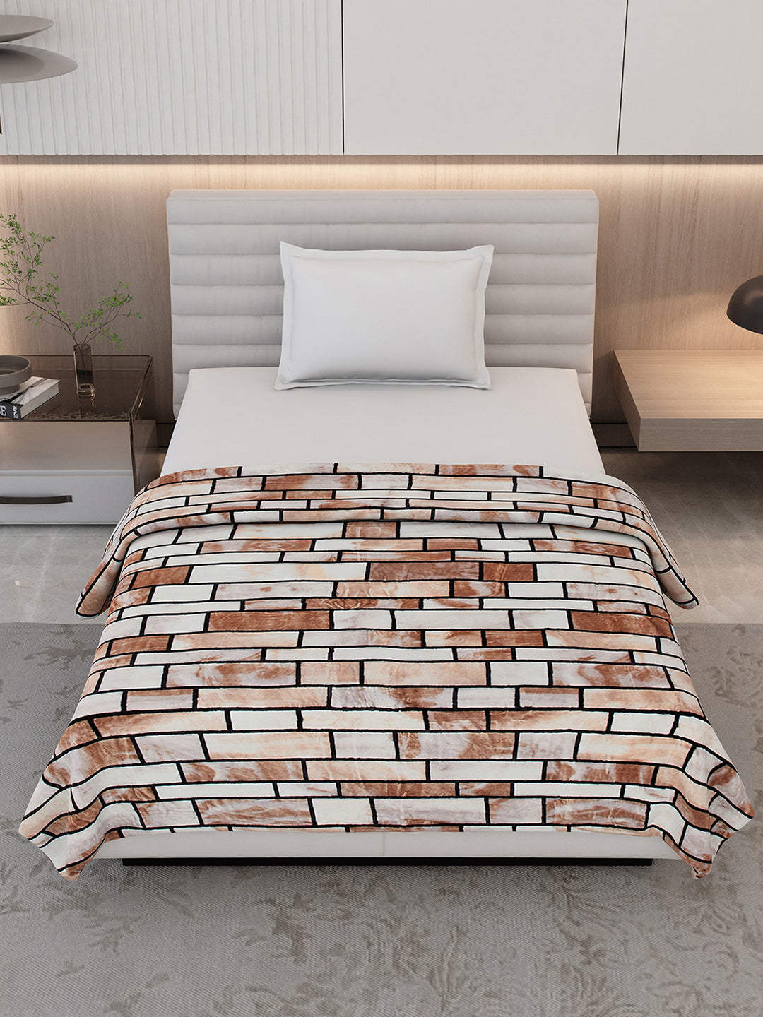 Printed Single Bed 300 GSM Blanket for AC Room - (Blubell)