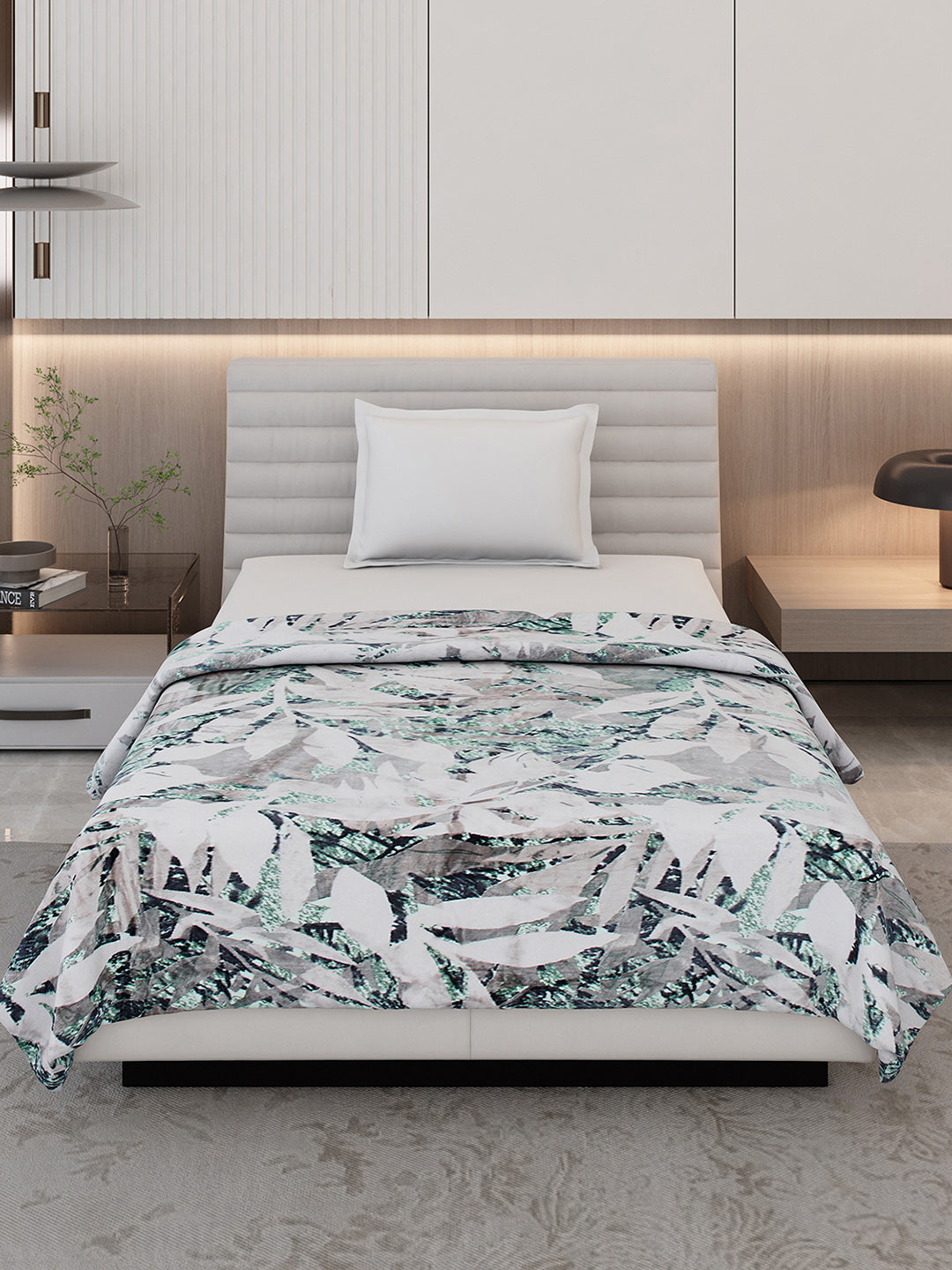 Printed Single Bed 300 GSM Blanket for AC Room - (Blubell)