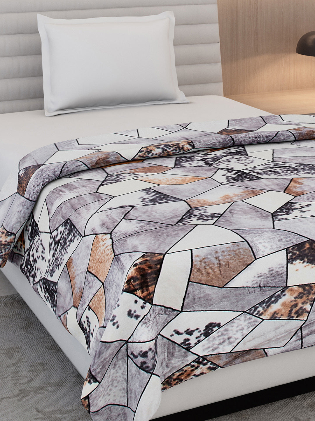 Printed Single Bed 300 GSM Blanket for AC Room - (Blubell)