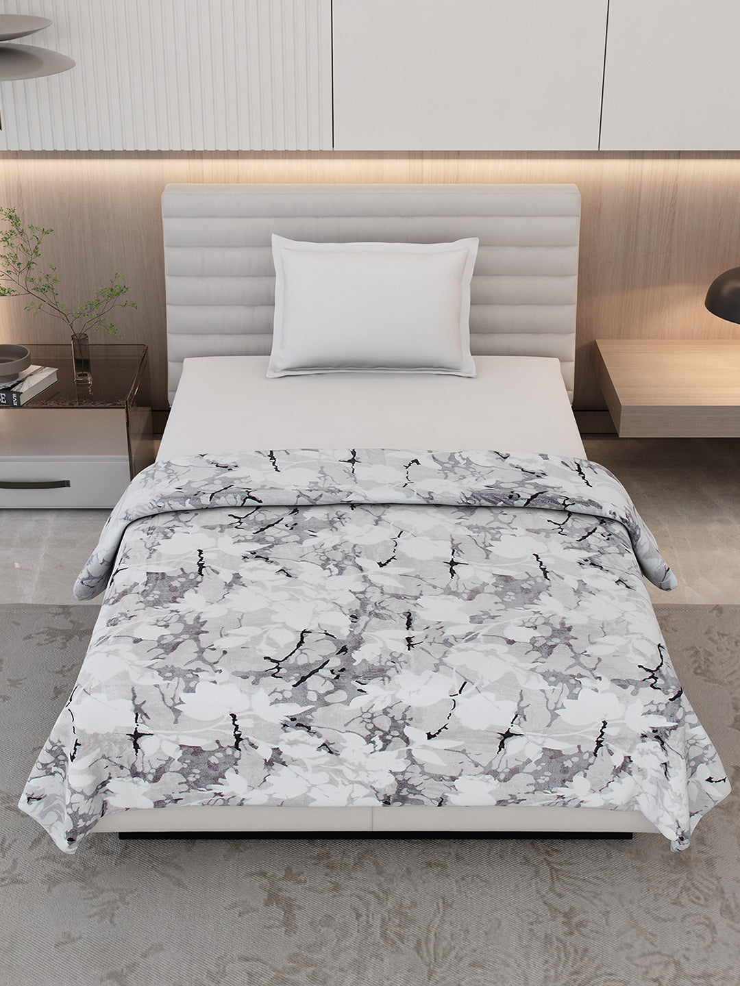 Printed Single Bed 300 GSM Blanket for AC Room - (Blubell)