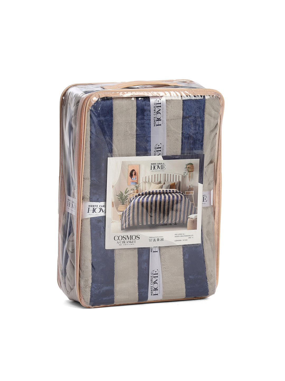 Striped Double Bed 300 GSM Blanket for AC Room - (Cosmos)